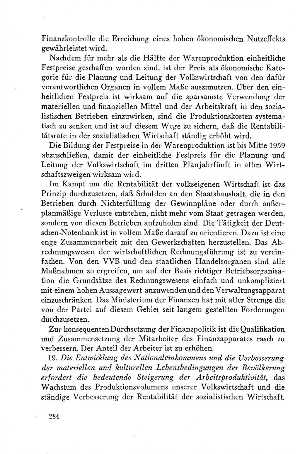 Dokumente der Sozialistischen Einheitspartei Deutschlands (SED) [Deutsche Demokratische Republik (DDR)] 1958-1959, Seite 284 (Dok. SED DDR 1958-1959, S. 284)