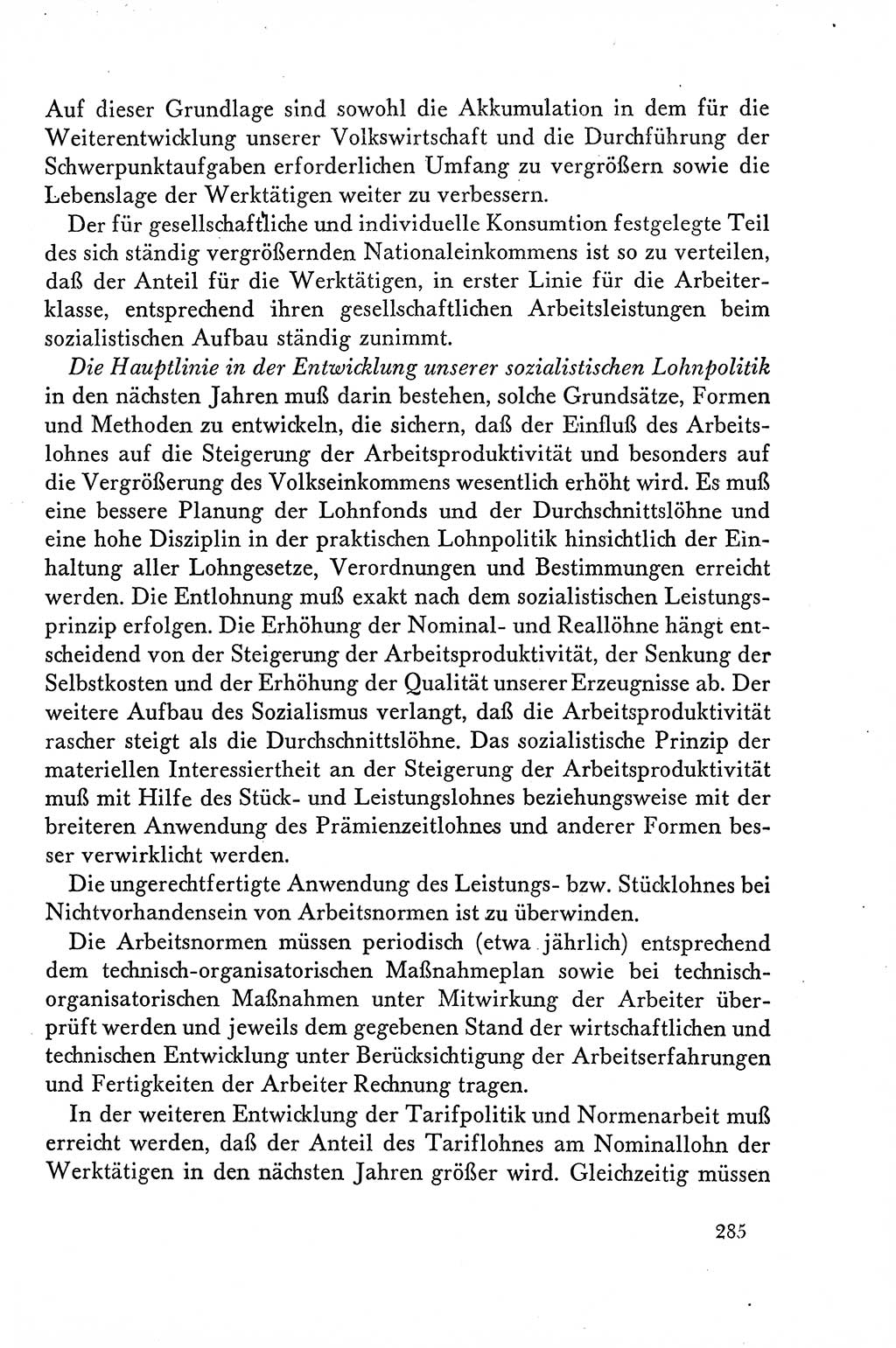 Dokumente der Sozialistischen Einheitspartei Deutschlands (SED) [Deutsche Demokratische Republik (DDR)] 1958-1959, Seite 285 (Dok. SED DDR 1958-1959, S. 285)