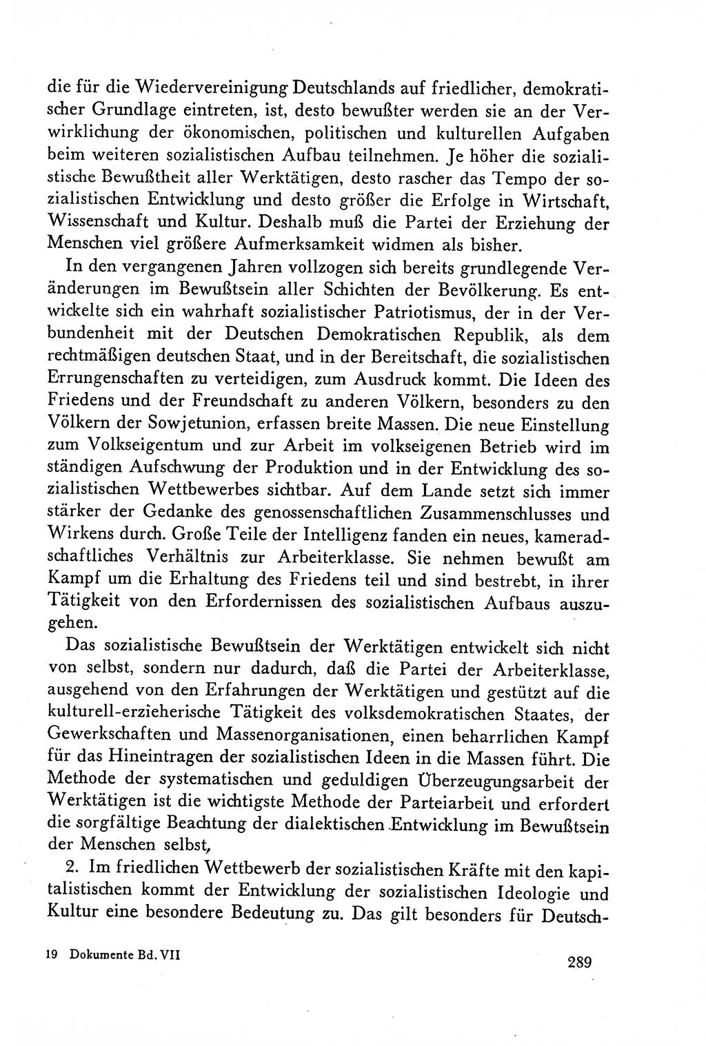 Dokumente der Sozialistischen Einheitspartei Deutschlands (SED) [Deutsche Demokratische Republik (DDR)] 1958-1959, Seite 289 (Dok. SED DDR 1958-1959, S. 289)