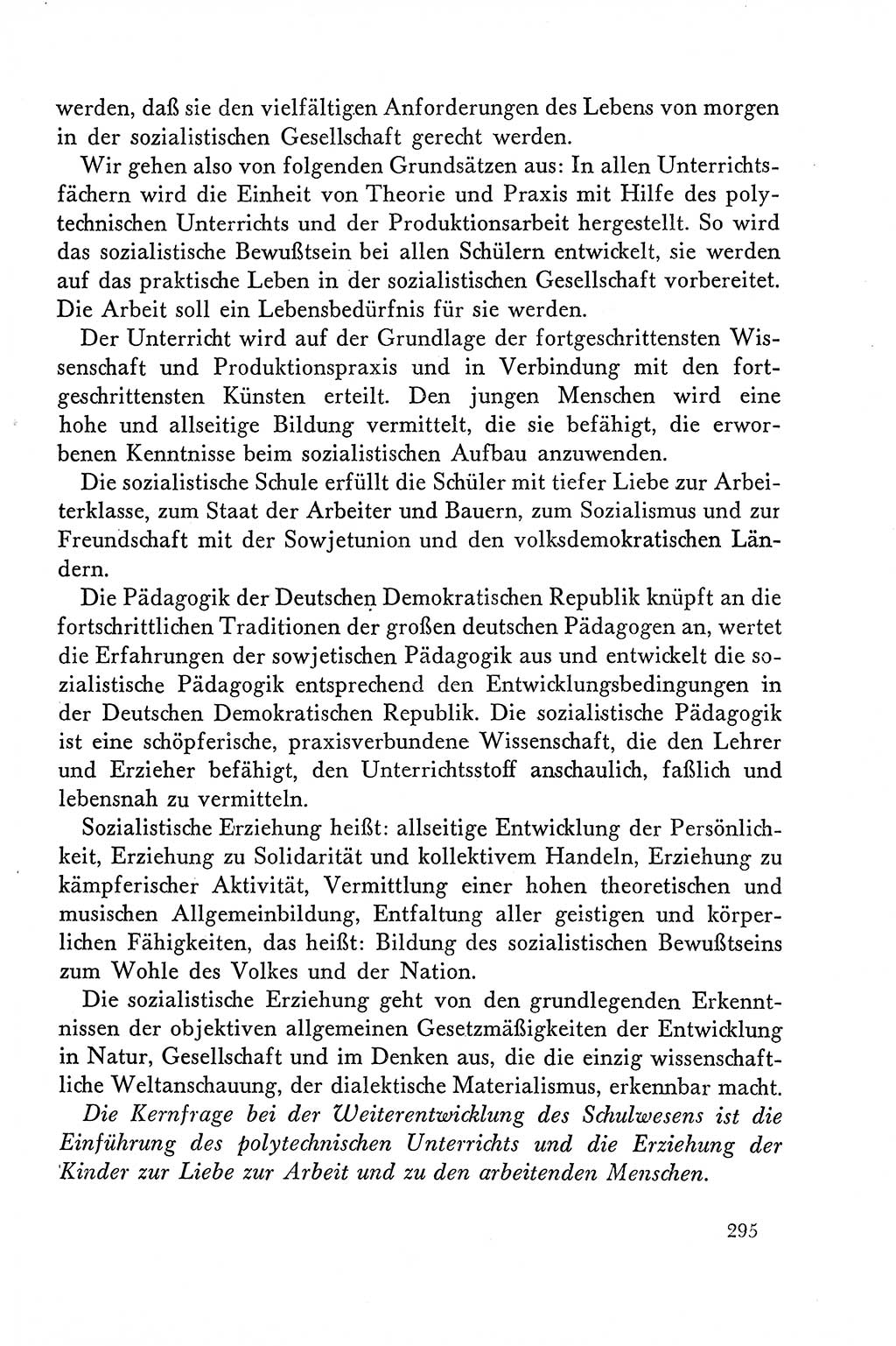 Dokumente der Sozialistischen Einheitspartei Deutschlands (SED) [Deutsche Demokratische Republik (DDR)] 1958-1959, Seite 295 (Dok. SED DDR 1958-1959, S. 295)