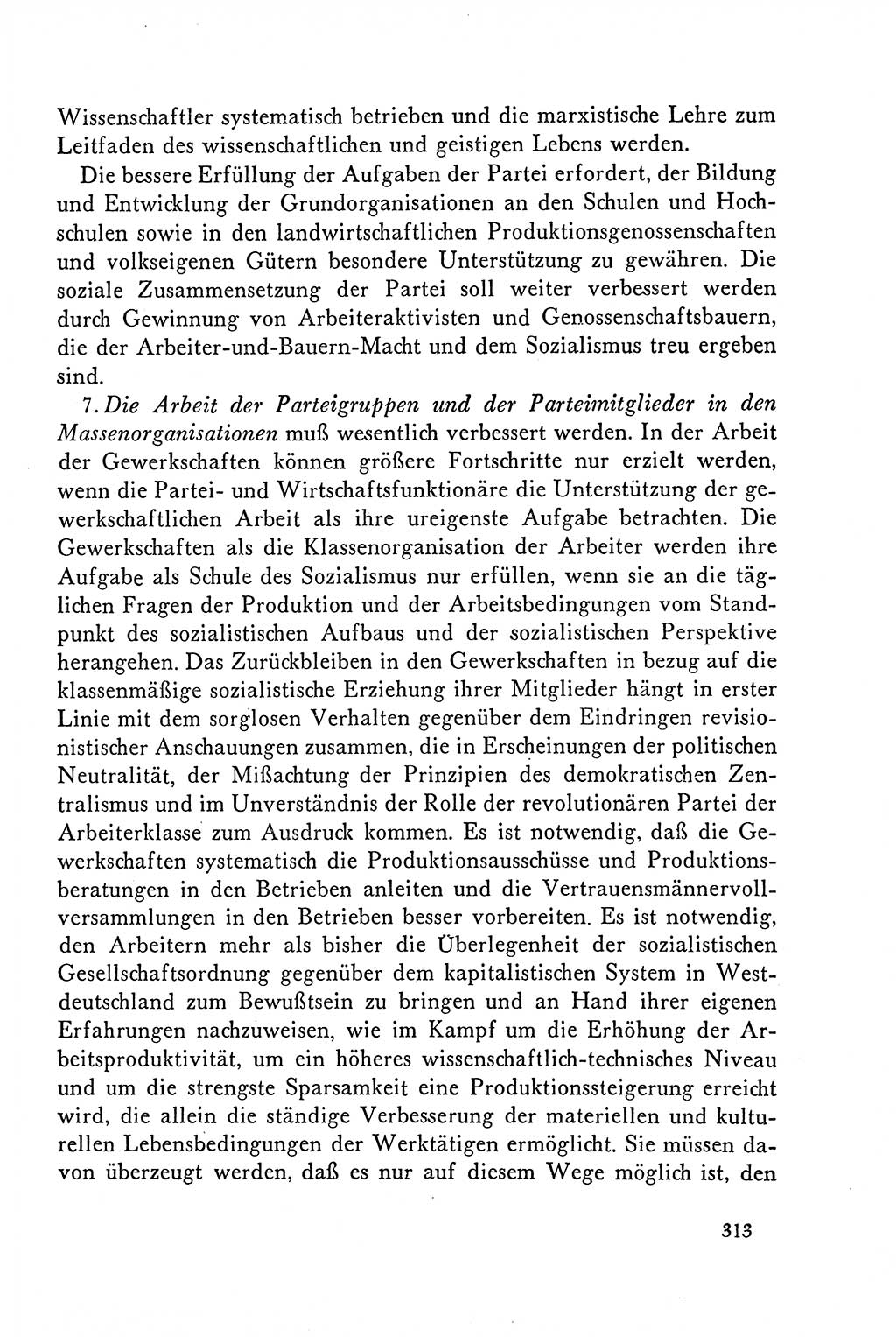 Dokumente der Sozialistischen Einheitspartei Deutschlands (SED) [Deutsche Demokratische Republik (DDR)] 1958-1959, Seite 313 (Dok. SED DDR 1958-1959, S. 313)
