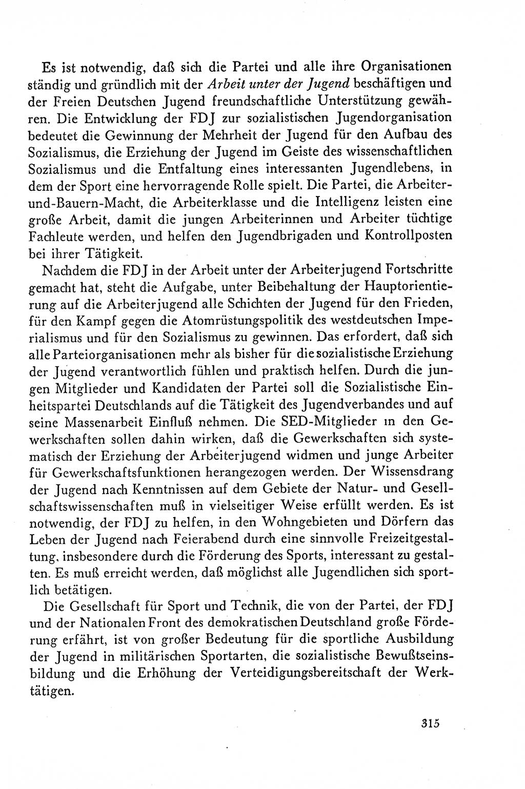 Dokumente der Sozialistischen Einheitspartei Deutschlands (SED) [Deutsche Demokratische Republik (DDR)] 1958-1959, Seite 315 (Dok. SED DDR 1958-1959, S. 315)