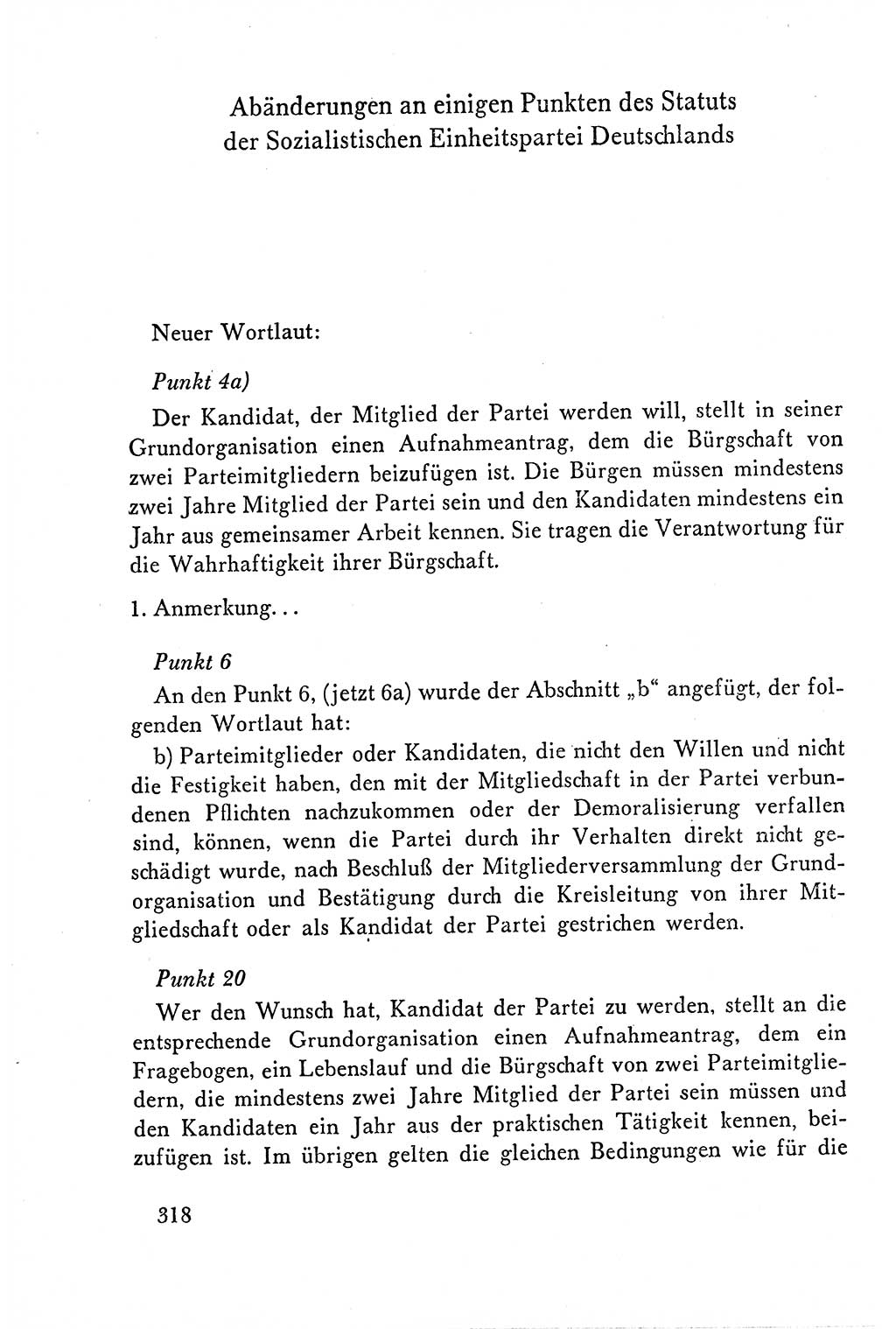 Dokumente der Sozialistischen Einheitspartei Deutschlands (SED) [Deutsche Demokratische Republik (DDR)] 1958-1959, Seite 318 (Dok. SED DDR 1958-1959, S. 318)