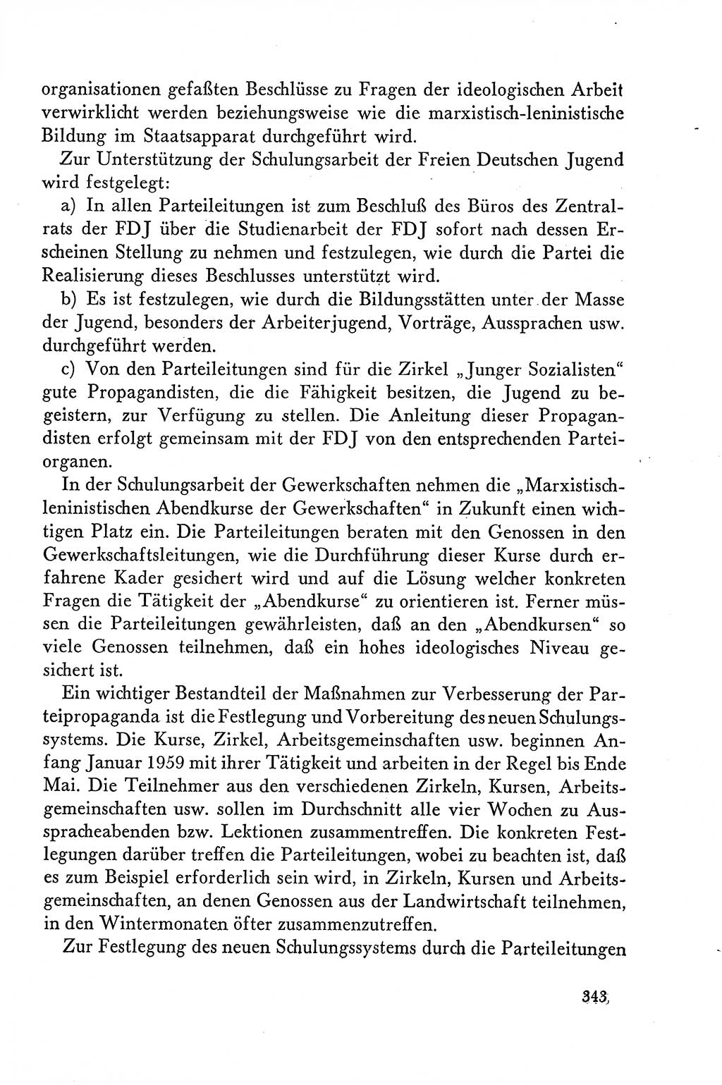 Dokumente der Sozialistischen Einheitspartei Deutschlands (SED) [Deutsche Demokratische Republik (DDR)] 1958-1959, Seite 343 (Dok. SED DDR 1958-1959, S. 343)