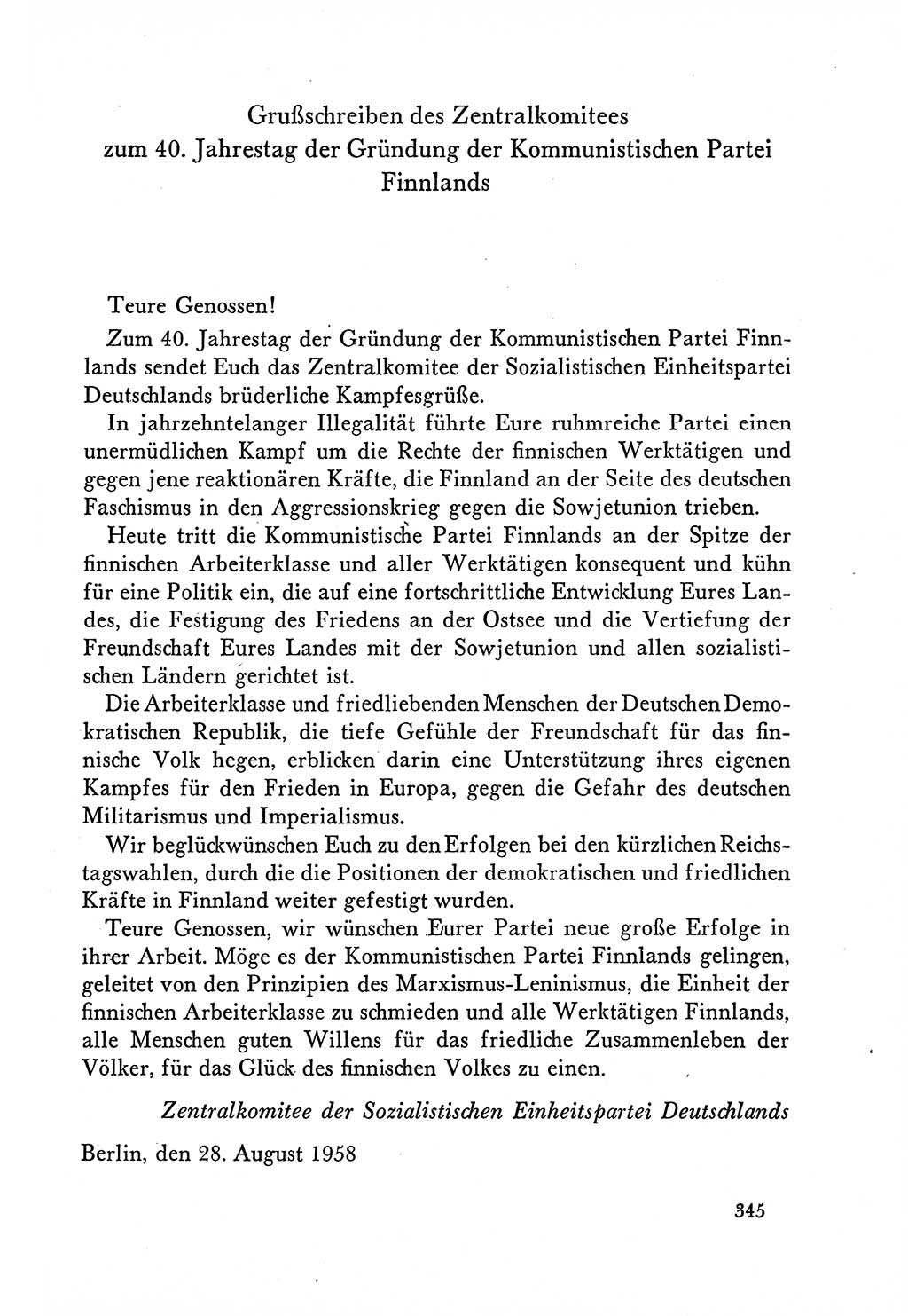 Dokumente der Sozialistischen Einheitspartei Deutschlands (SED) [Deutsche Demokratische Republik (DDR)] 1958-1959, Seite 345 (Dok. SED DDR 1958-1959, S. 345)