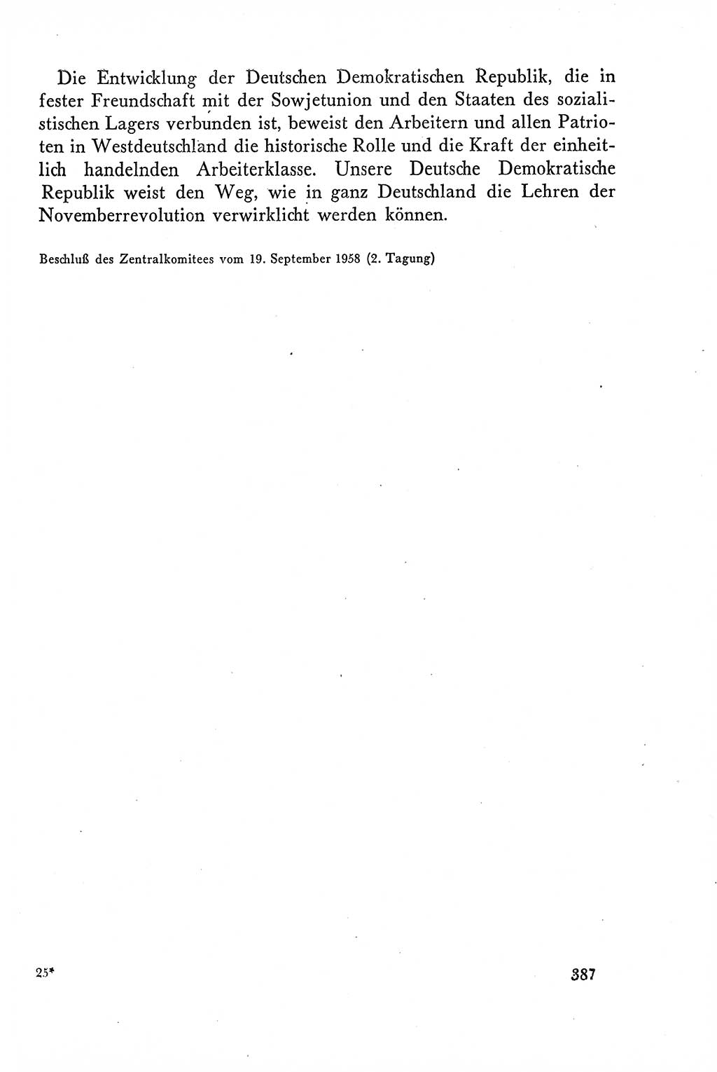 Dokumente der Sozialistischen Einheitspartei Deutschlands (SED) [Deutsche Demokratische Republik (DDR)] 1958-1959, Seite 387 (Dok. SED DDR 1958-1959, S. 387)