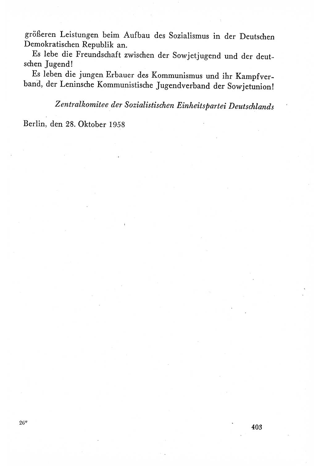 Dokumente der Sozialistischen Einheitspartei Deutschlands (SED) [Deutsche Demokratische Republik (DDR)] 1958-1959, Seite 403 (Dok. SED DDR 1958-1959, S. 403)