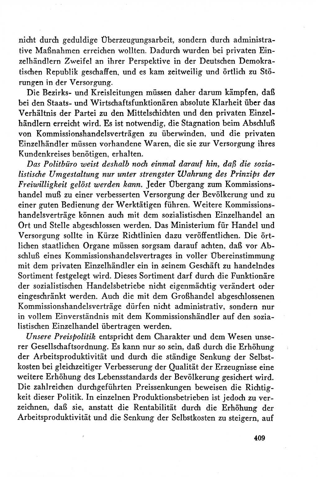 Dokumente der Sozialistischen Einheitspartei Deutschlands (SED) [Deutsche Demokratische Republik (DDR)] 1958-1959, Seite 409 (Dok. SED DDR 1958-1959, S. 409)