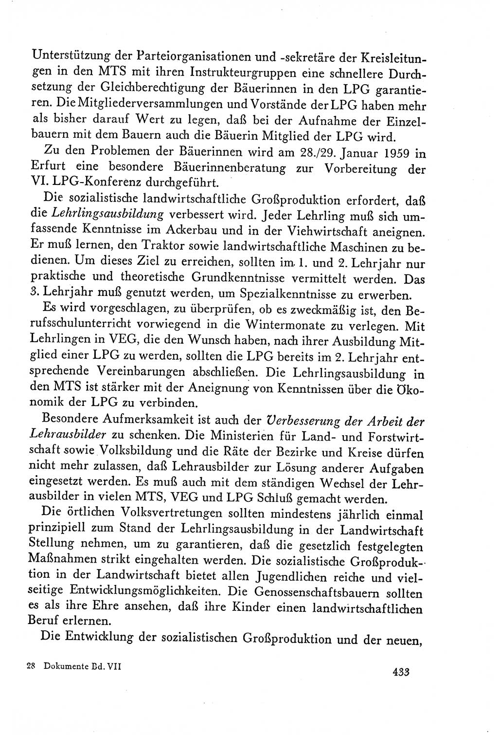 Dokumente der Sozialistischen Einheitspartei Deutschlands (SED) [Deutsche Demokratische Republik (DDR)] 1958-1959, Seite 433 (Dok. SED DDR 1958-1959, S. 433)