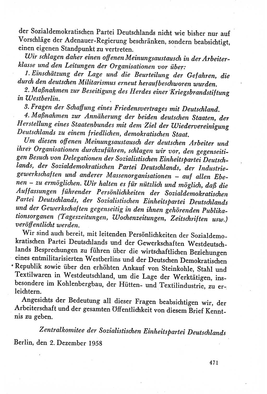 Dokumente der Sozialistischen Einheitspartei Deutschlands (SED) [Deutsche Demokratische Republik (DDR)] 1958-1959, Seite 471 (Dok. SED DDR 1958-1959, S. 471)
