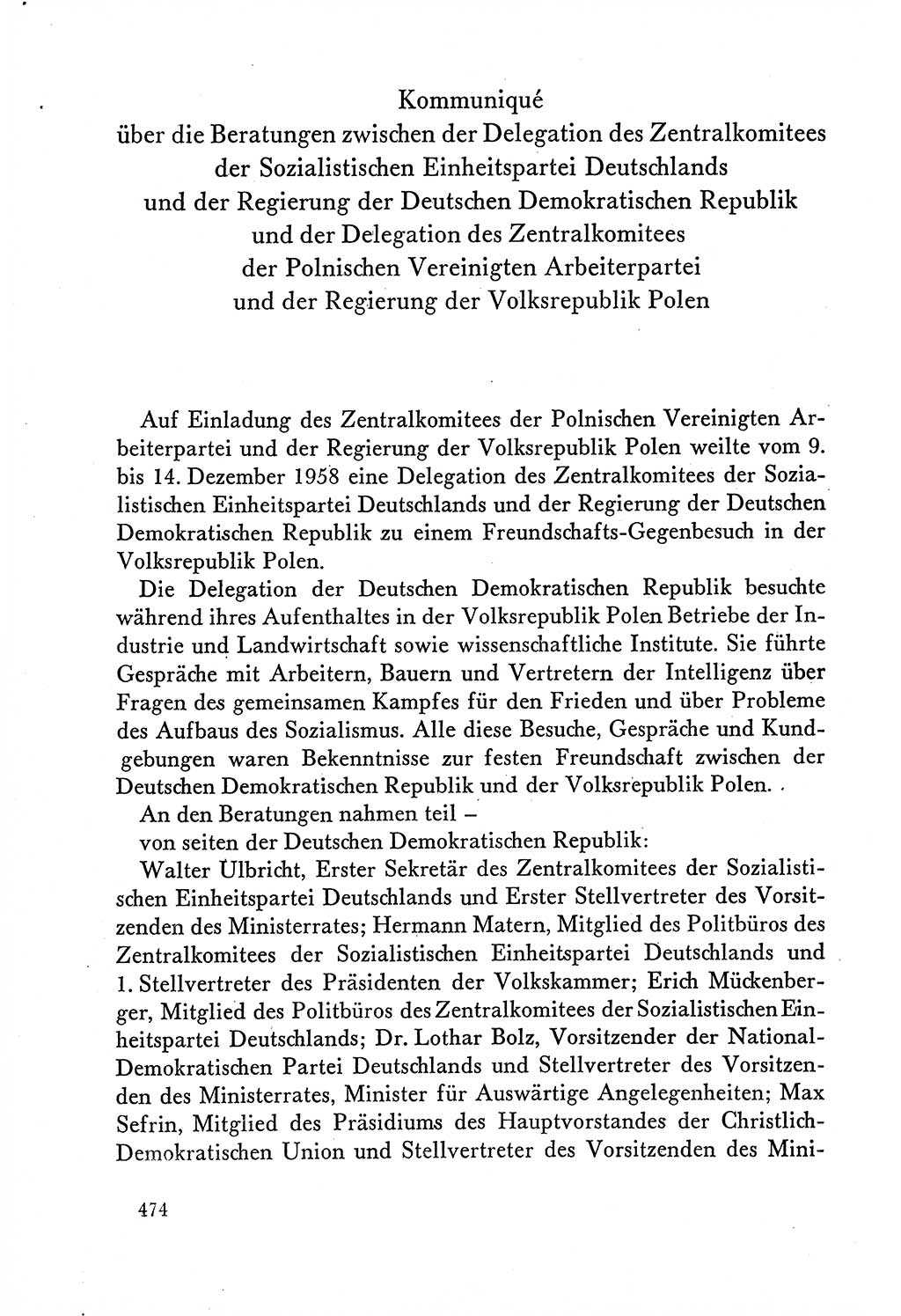 Dokumente der Sozialistischen Einheitspartei Deutschlands (SED) [Deutsche Demokratische Republik (DDR)] 1958-1959, Seite 474 (Dok. SED DDR 1958-1959, S. 474)