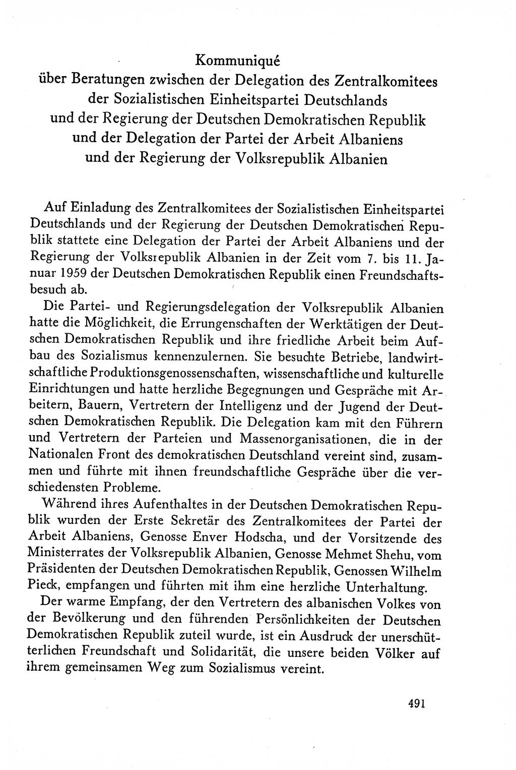 Dokumente der Sozialistischen Einheitspartei Deutschlands (SED) [Deutsche Demokratische Republik (DDR)] 1958-1959, Seite 491 (Dok. SED DDR 1958-1959, S. 491)