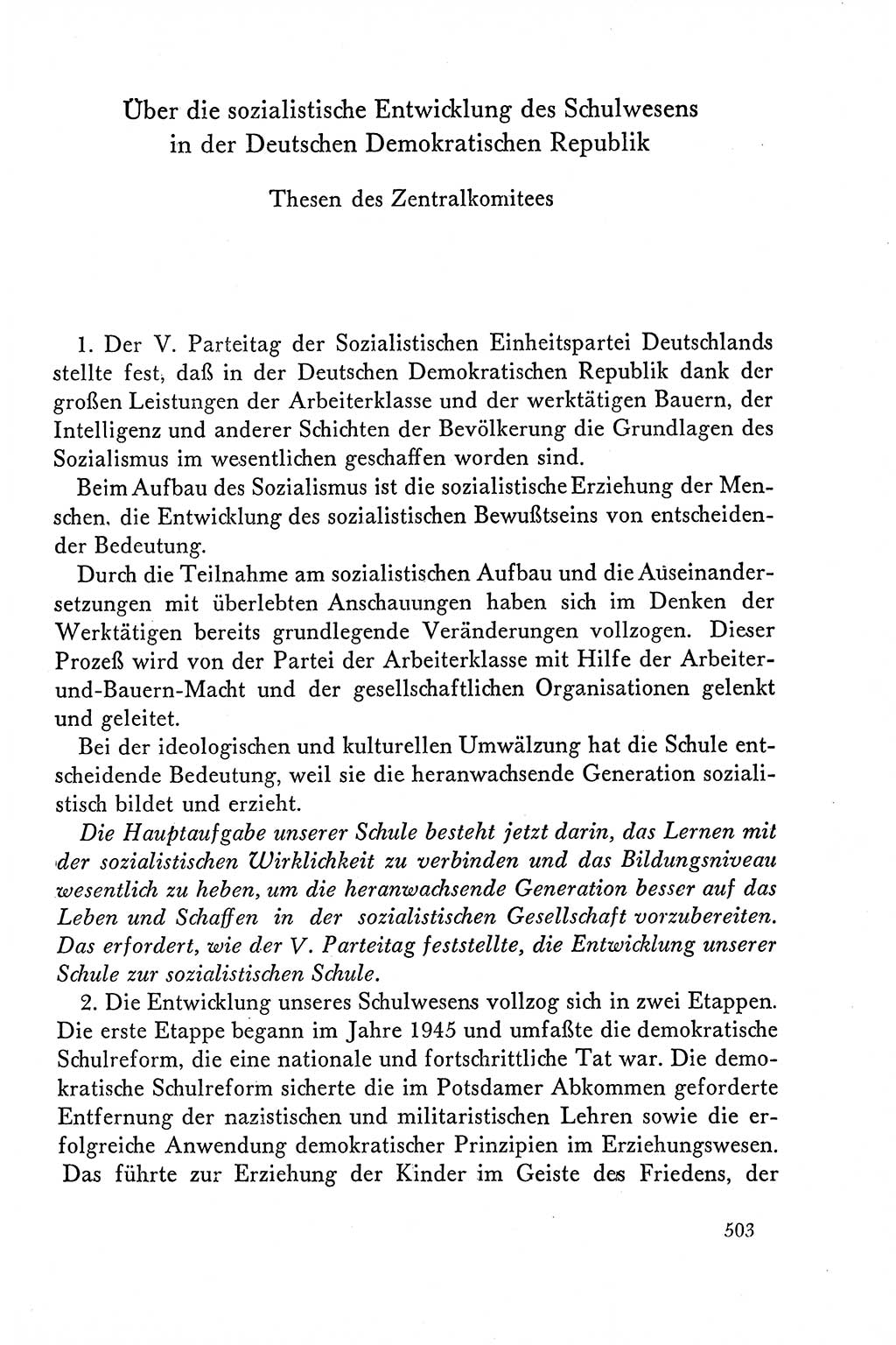 Dokumente der Sozialistischen Einheitspartei Deutschlands (SED) [Deutsche Demokratische Republik (DDR)] 1958-1959, Seite 503 (Dok. SED DDR 1958-1959, S. 503)