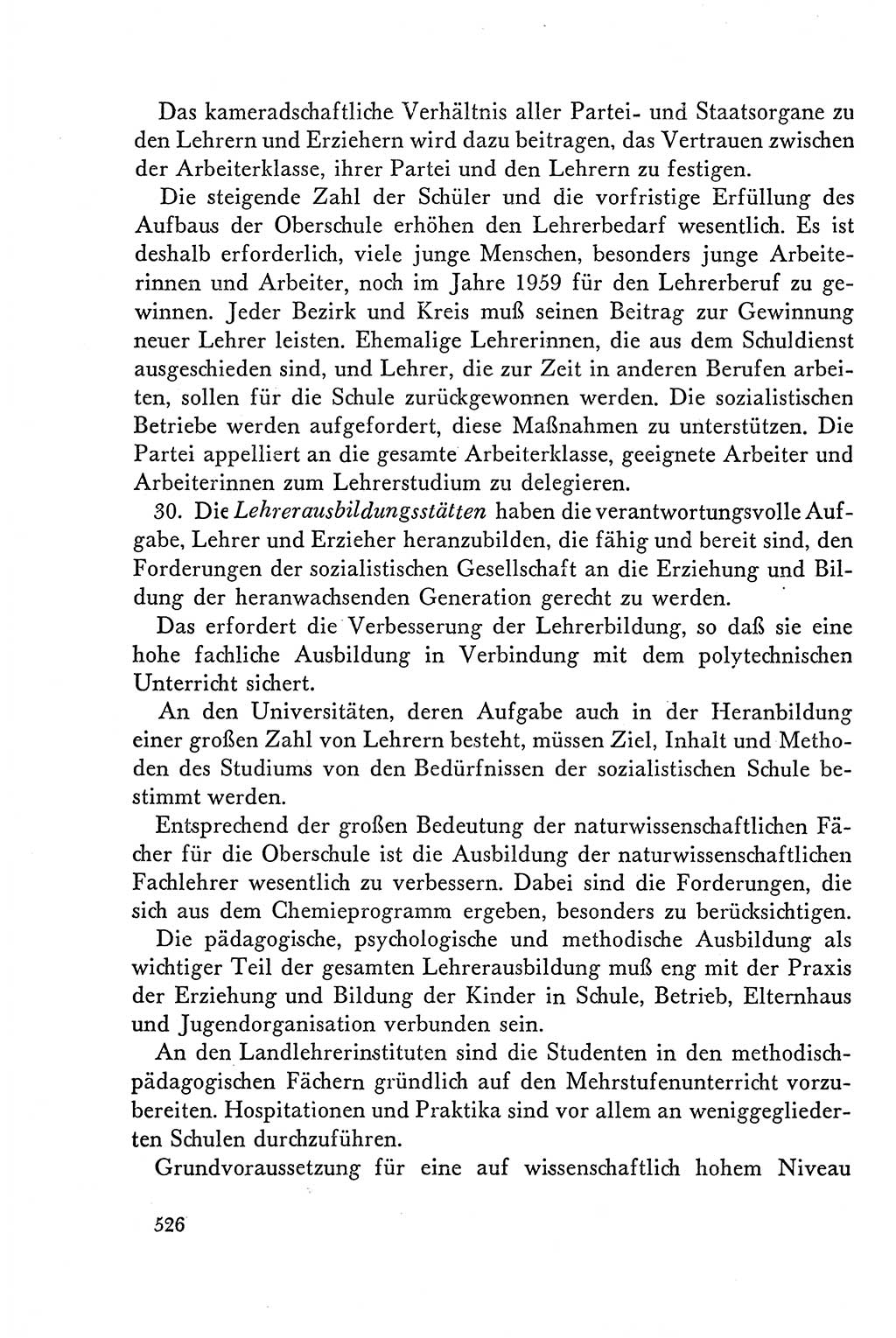 Dokumente der Sozialistischen Einheitspartei Deutschlands (SED) [Deutsche Demokratische Republik (DDR)] 1958-1959, Seite 526 (Dok. SED DDR 1958-1959, S. 526)
