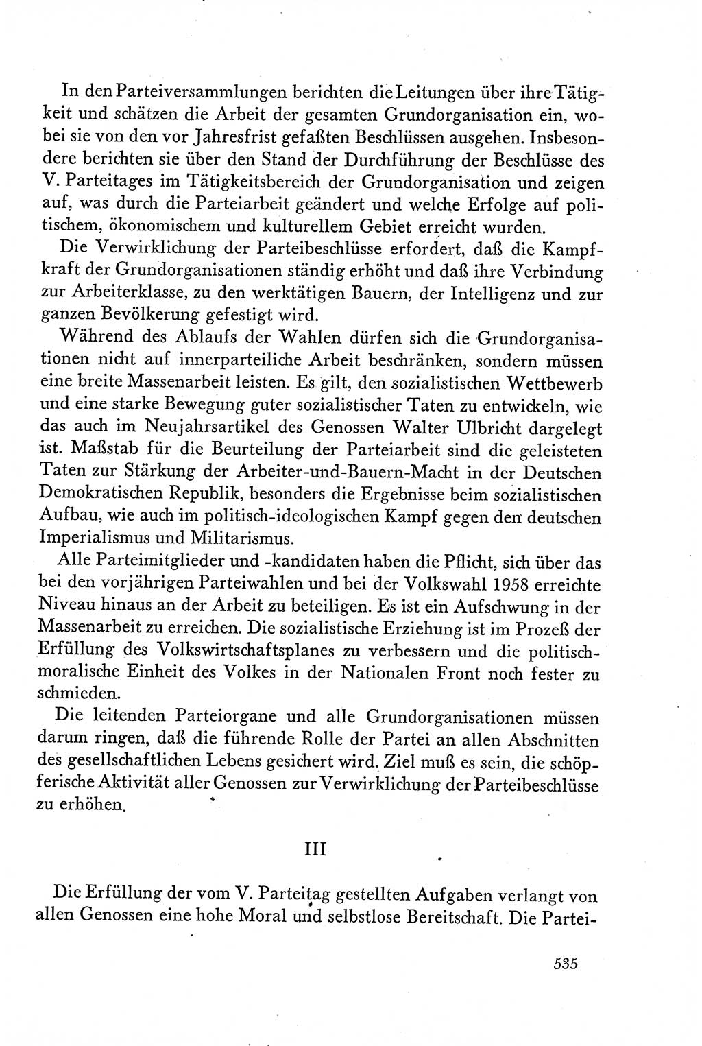Dokumente der Sozialistischen Einheitspartei Deutschlands (SED) [Deutsche Demokratische Republik (DDR)] 1958-1959, Seite 535 (Dok. SED DDR 1958-1959, S. 535)