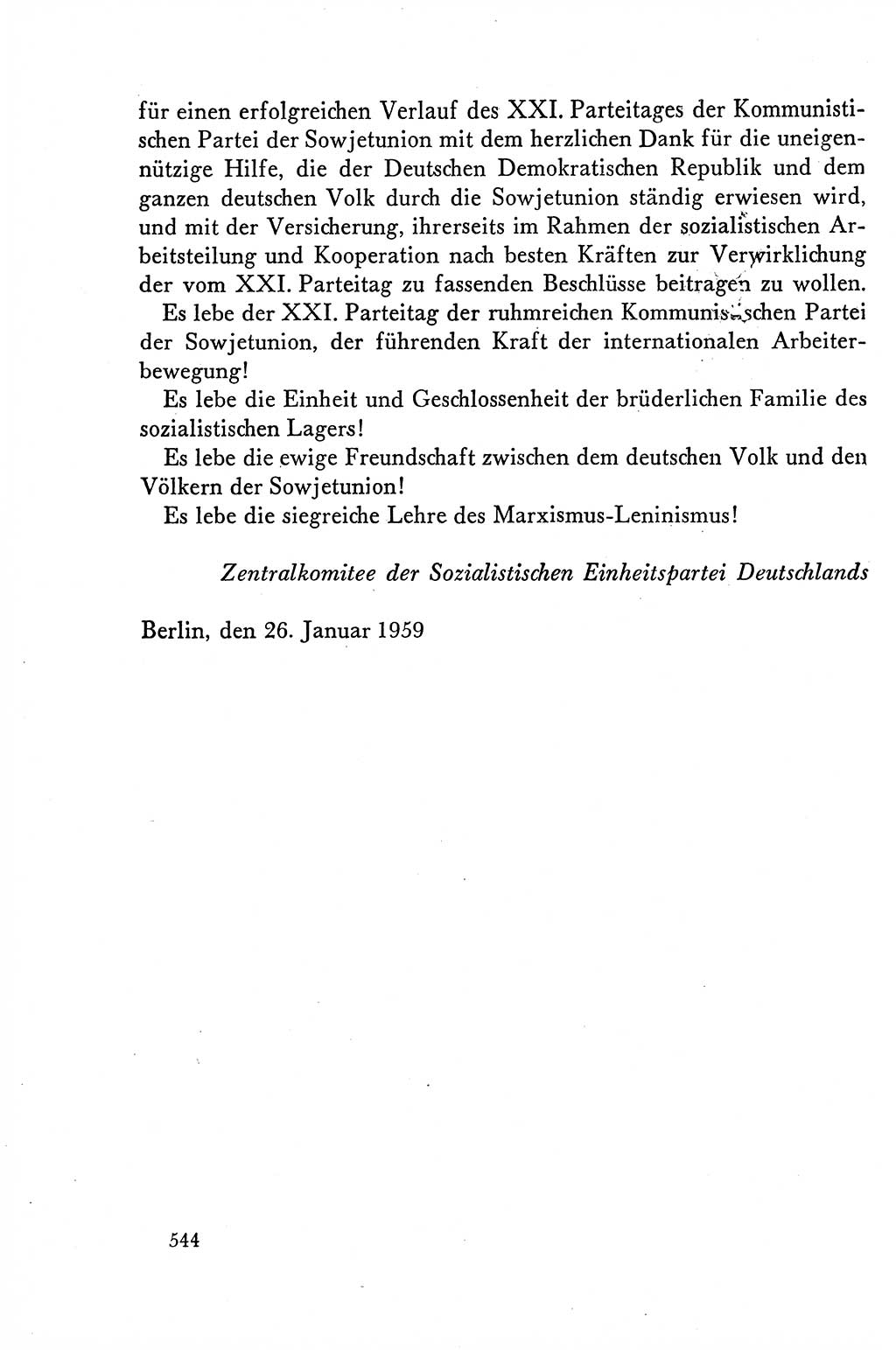 Dokumente der Sozialistischen Einheitspartei Deutschlands (SED) [Deutsche Demokratische Republik (DDR)] 1958-1959, Seite 544 (Dok. SED DDR 1958-1959, S. 544)