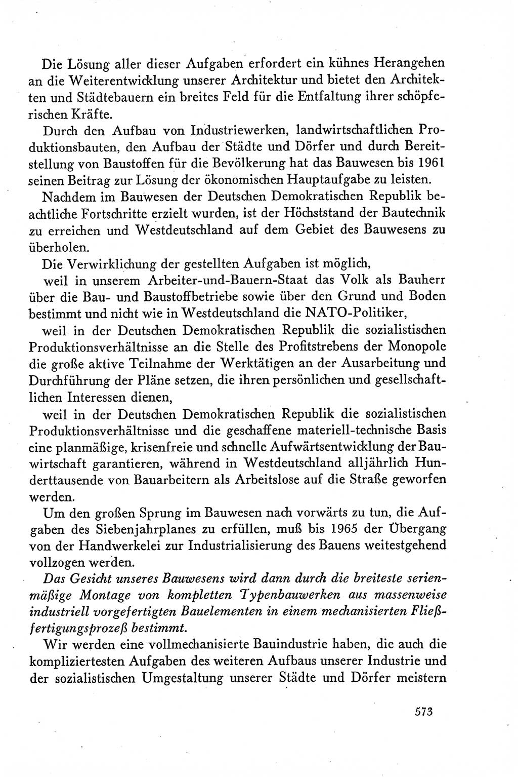 Dokumente der Sozialistischen Einheitspartei Deutschlands (SED) [Deutsche Demokratische Republik (DDR)] 1958-1959, Seite 573 (Dok. SED DDR 1958-1959, S. 573)