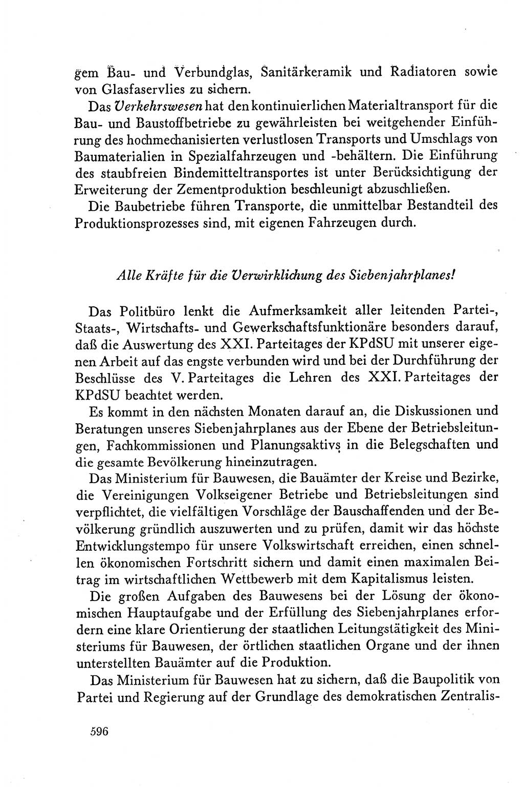 Dokumente der Sozialistischen Einheitspartei Deutschlands (SED) [Deutsche Demokratische Republik (DDR)] 1958-1959, Seite 596 (Dok. SED DDR 1958-1959, S. 596)
