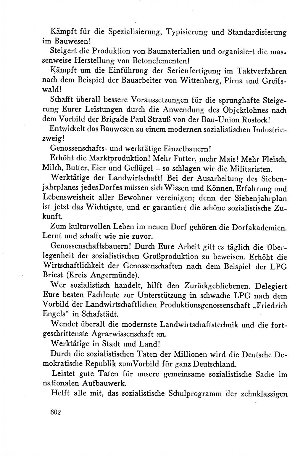 Dokumente der Sozialistischen Einheitspartei Deutschlands (SED) [Deutsche Demokratische Republik (DDR)] 1958-1959, Seite 602 (Dok. SED DDR 1958-1959, S. 602)