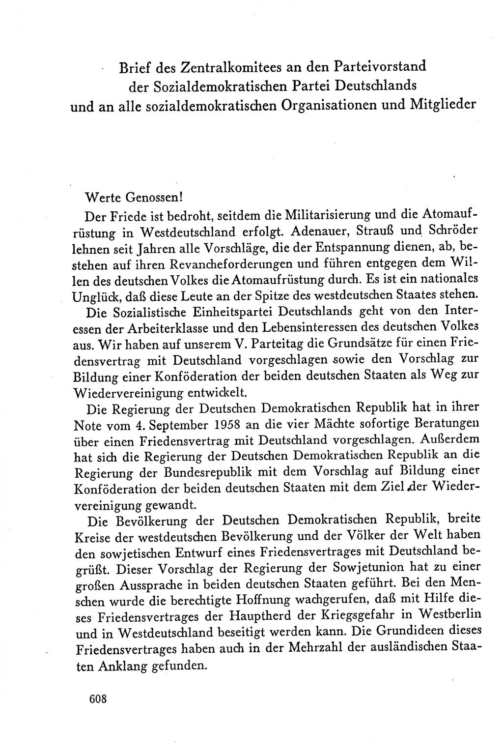Dokumente der Sozialistischen Einheitspartei Deutschlands (SED) [Deutsche Demokratische Republik (DDR)] 1958-1959, Seite 608 (Dok. SED DDR 1958-1959, S. 608)