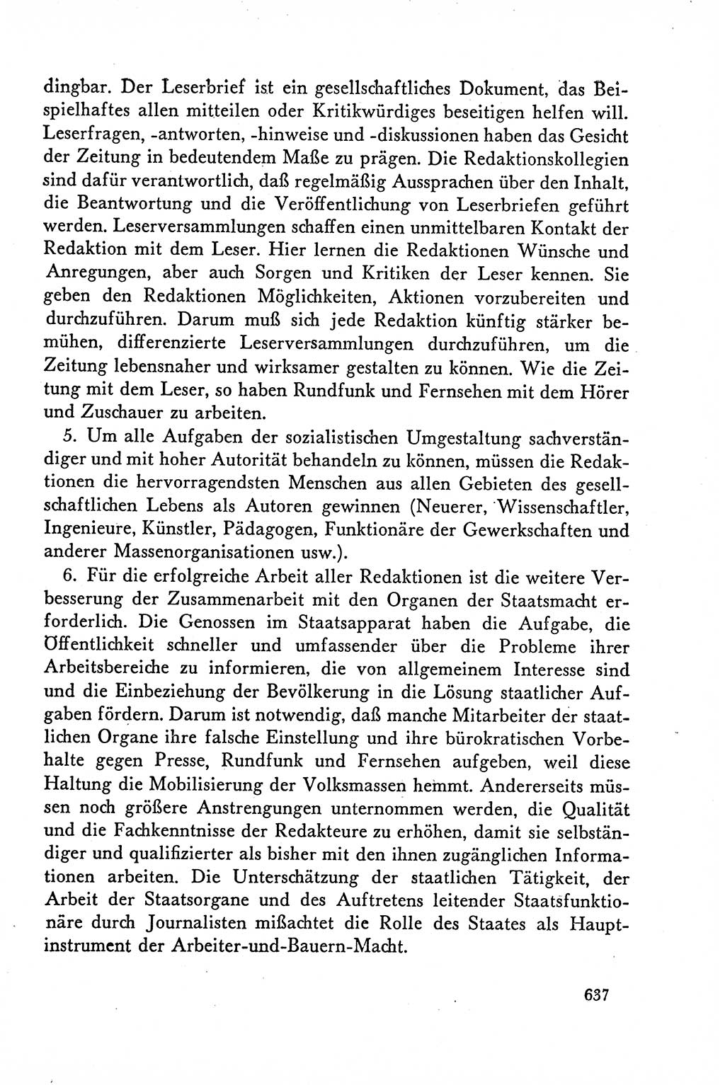 Dokumente der Sozialistischen Einheitspartei Deutschlands (SED) [Deutsche Demokratische Republik (DDR)] 1958-1959, Seite 637 (Dok. SED DDR 1958-1959, S. 637)