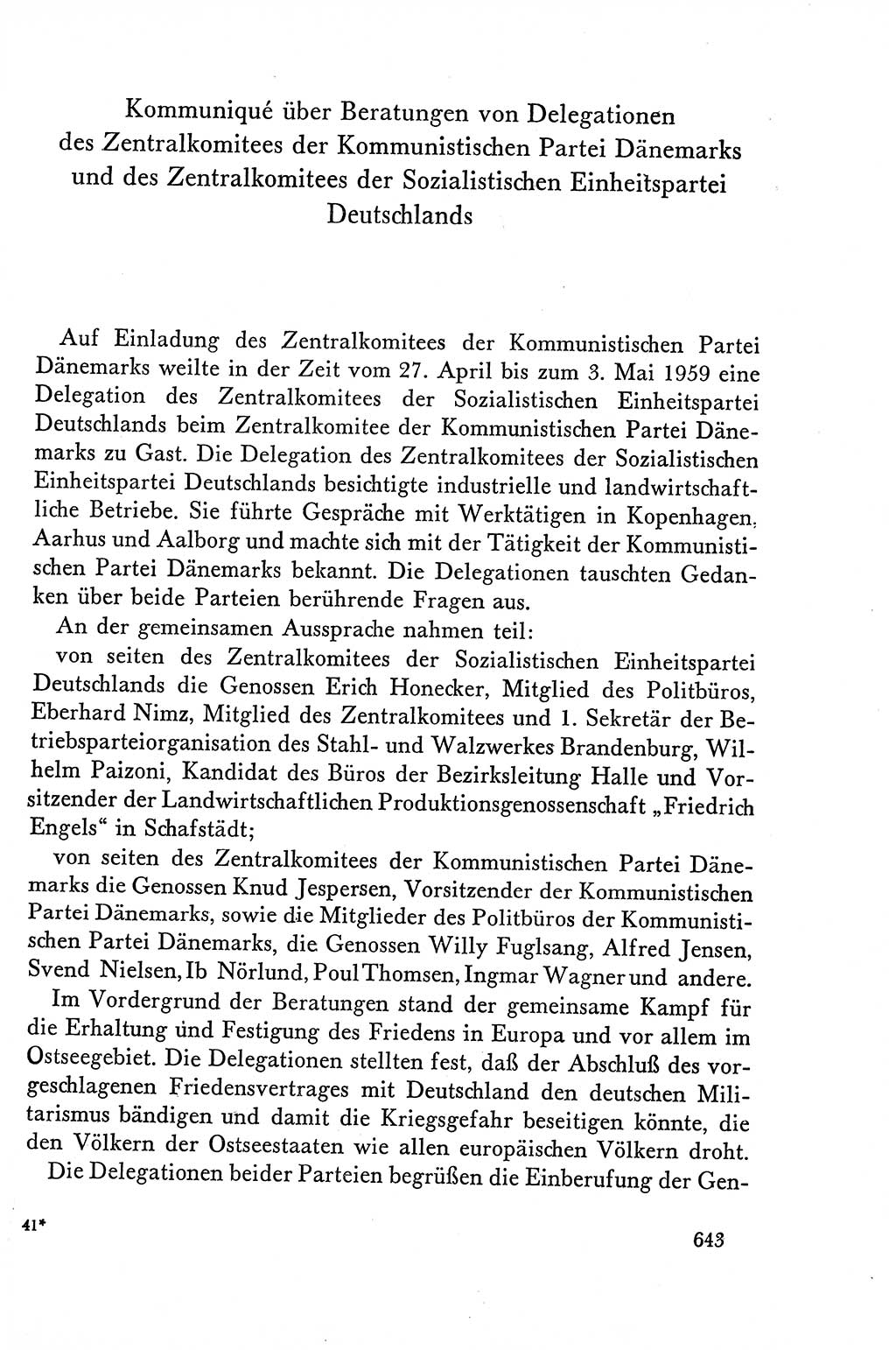 Dokumente der Sozialistischen Einheitspartei Deutschlands (SED) [Deutsche Demokratische Republik (DDR)] 1958-1959, Seite 643 (Dok. SED DDR 1958-1959, S. 643)