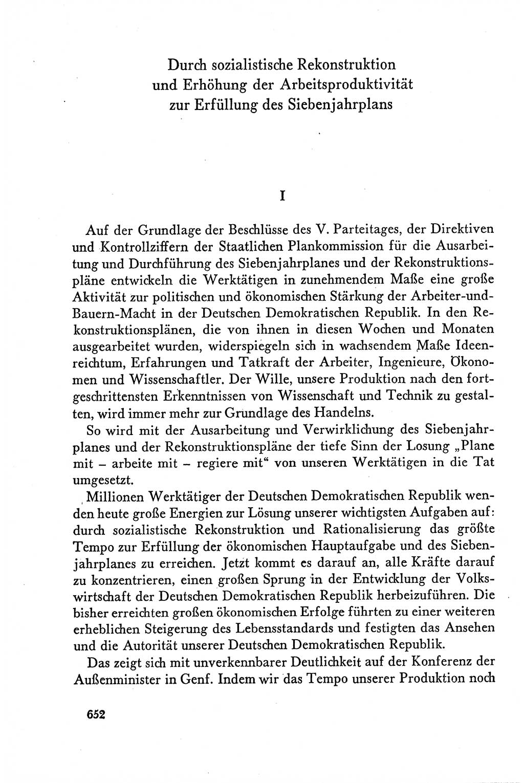 Dokumente der Sozialistischen Einheitspartei Deutschlands (SED) [Deutsche Demokratische Republik (DDR)] 1958-1959, Seite 652 (Dok. SED DDR 1958-1959, S. 652)