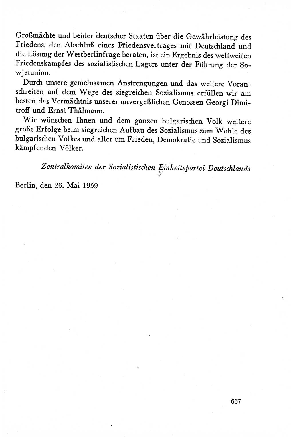 Dokumente der Sozialistischen Einheitspartei Deutschlands (SED) [Deutsche Demokratische Republik (DDR)] 1958-1959, Seite 667 (Dok. SED DDR 1958-1959, S. 667)