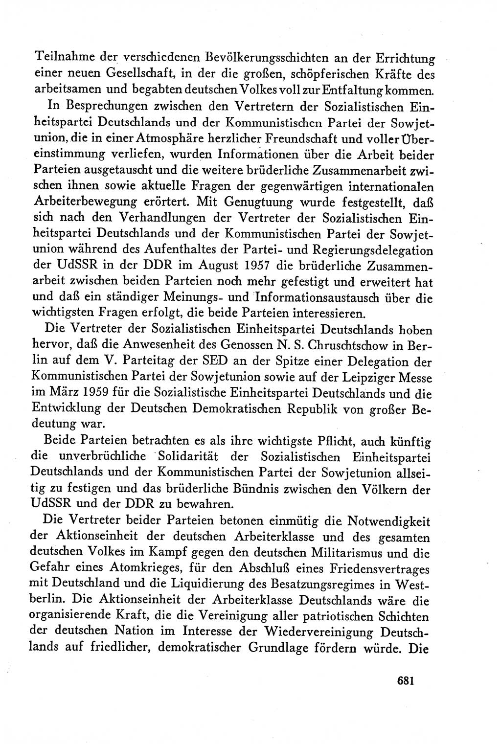 Dokumente der Sozialistischen Einheitspartei Deutschlands (SED) [Deutsche Demokratische Republik (DDR)] 1958-1959, Seite 681 (Dok. SED DDR 1958-1959, S. 681)