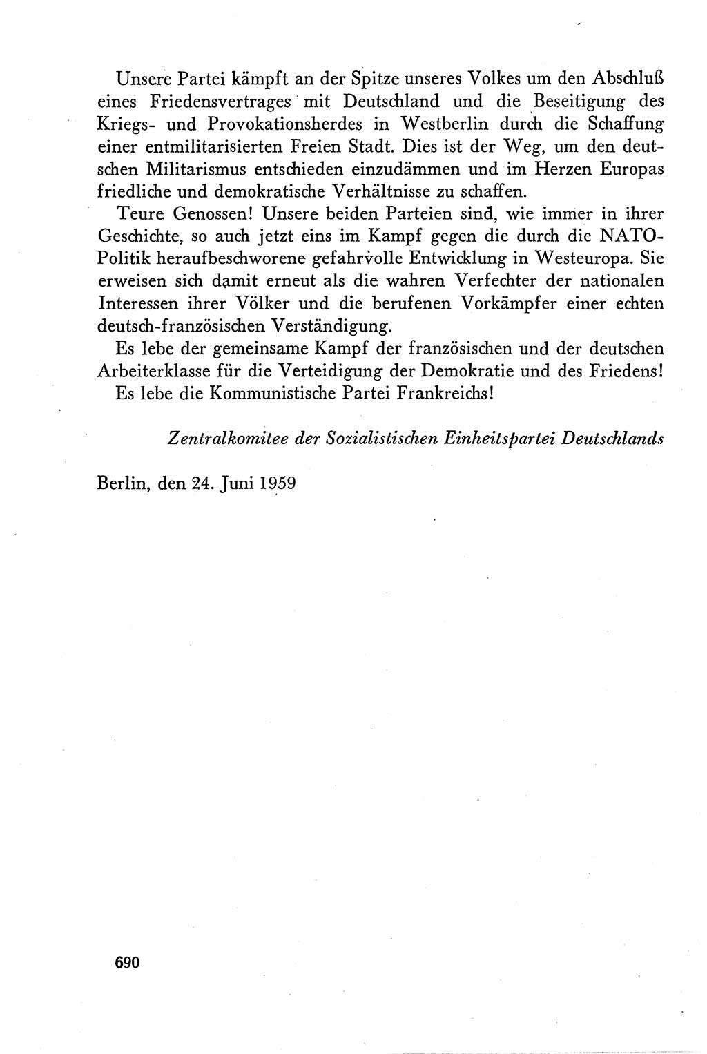 Dokumente der Sozialistischen Einheitspartei Deutschlands (SED) [Deutsche Demokratische Republik (DDR)] 1958-1959, Seite 690 (Dok. SED DDR 1958-1959, S. 690)