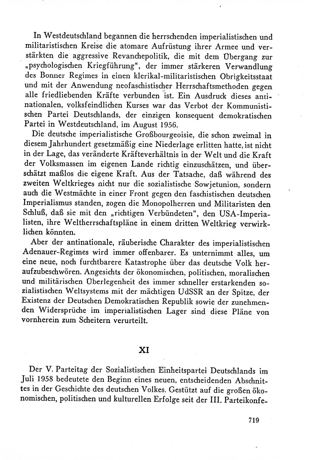 Dokumente der Sozialistischen Einheitspartei Deutschlands (SED) [Deutsche Demokratische Republik (DDR)] 1958-1959, Seite 719 (Dok. SED DDR 1958-1959, S. 719)