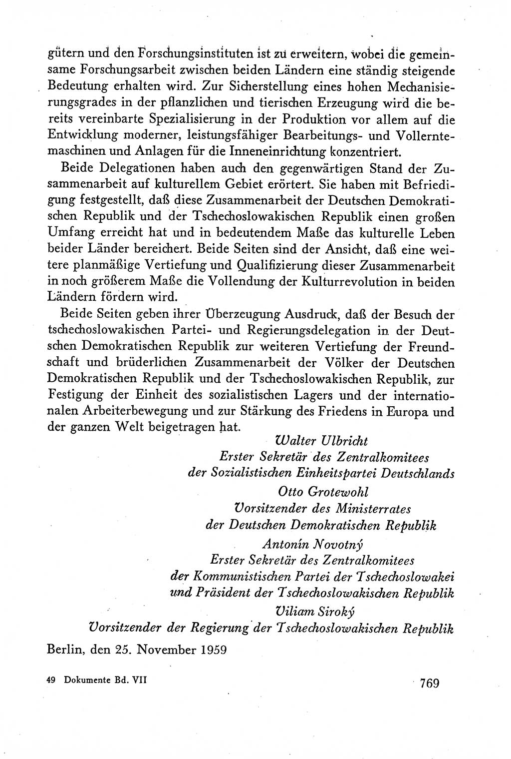 Dokumente der Sozialistischen Einheitspartei Deutschlands (SED) [Deutsche Demokratische Republik (DDR)] 1958-1959, Seite 769 (Dok. SED DDR 1958-1959, S. 769)