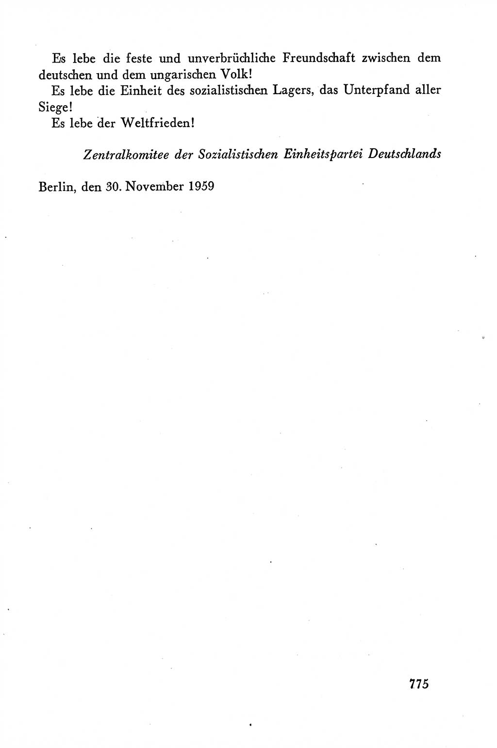 Dokumente der Sozialistischen Einheitspartei Deutschlands (SED) [Deutsche Demokratische Republik (DDR)] 1958-1959, Seite 775 (Dok. SED DDR 1958-1959, S. 775)