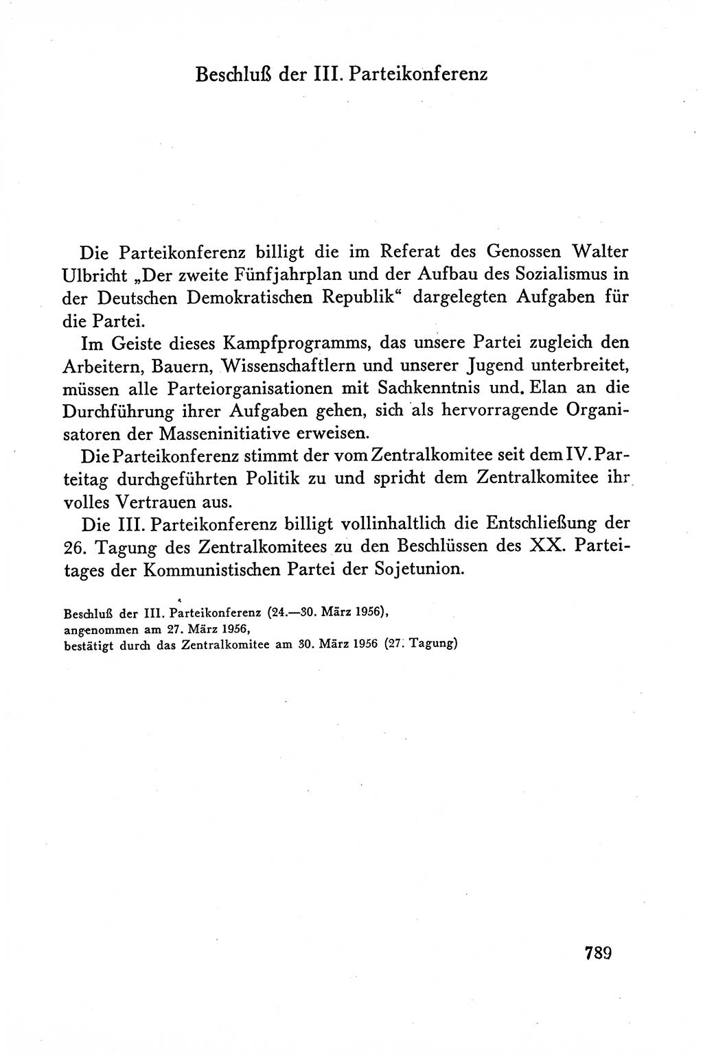 Dokumente der Sozialistischen Einheitspartei Deutschlands (SED) [Deutsche Demokratische Republik (DDR)] 1958-1959, Seite 789 (Dok. SED DDR 1958-1959, S. 789)