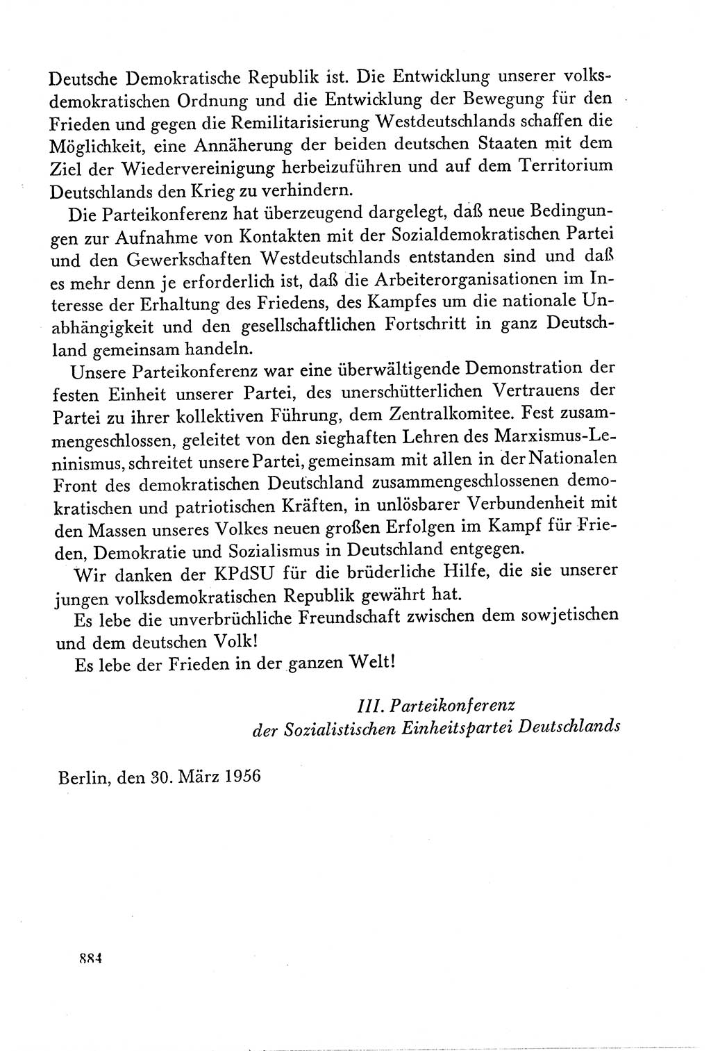 Dokumente der Sozialistischen Einheitspartei Deutschlands (SED) [Deutsche Demokratische Republik (DDR)] 1958-1959, Seite 884 (Dok. SED DDR 1958-1959, S. 884)