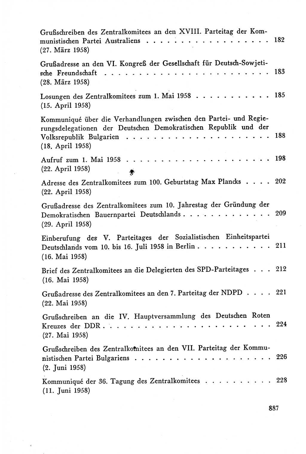 Dokumente der Sozialistischen Einheitspartei Deutschlands (SED) [Deutsche Demokratische Republik (DDR)] 1958-1959, Seite 887 (Dok. SED DDR 1958-1959, S. 887)