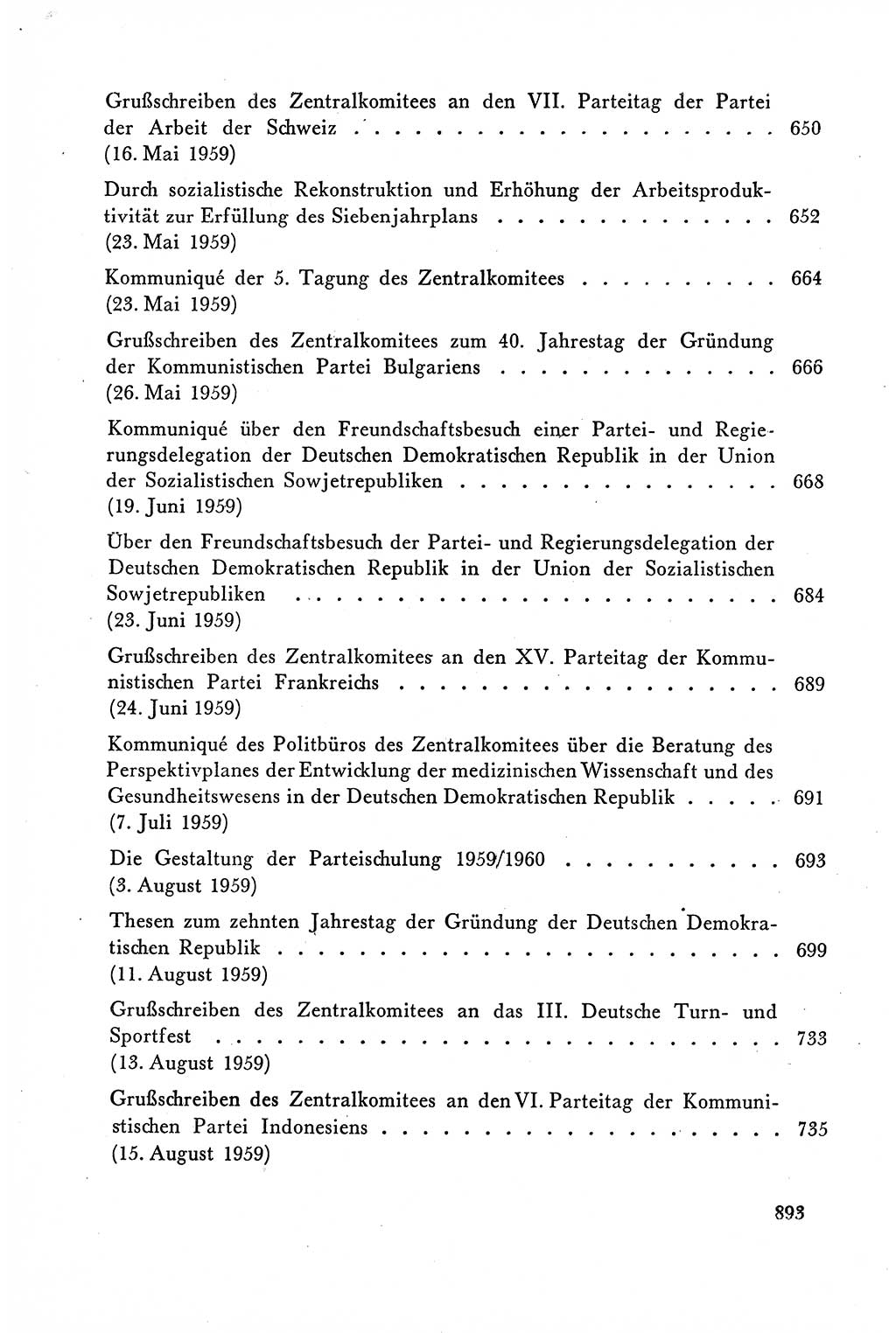 Dokumente der Sozialistischen Einheitspartei Deutschlands (SED) [Deutsche Demokratische Republik (DDR)] 1958-1959, Seite 893 (Dok. SED DDR 1958-1959, S. 893)