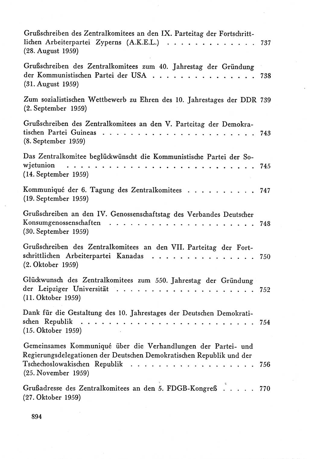 Dokumente der Sozialistischen Einheitspartei Deutschlands (SED) [Deutsche Demokratische Republik (DDR)] 1958-1959, Seite 894 (Dok. SED DDR 1958-1959, S. 894)