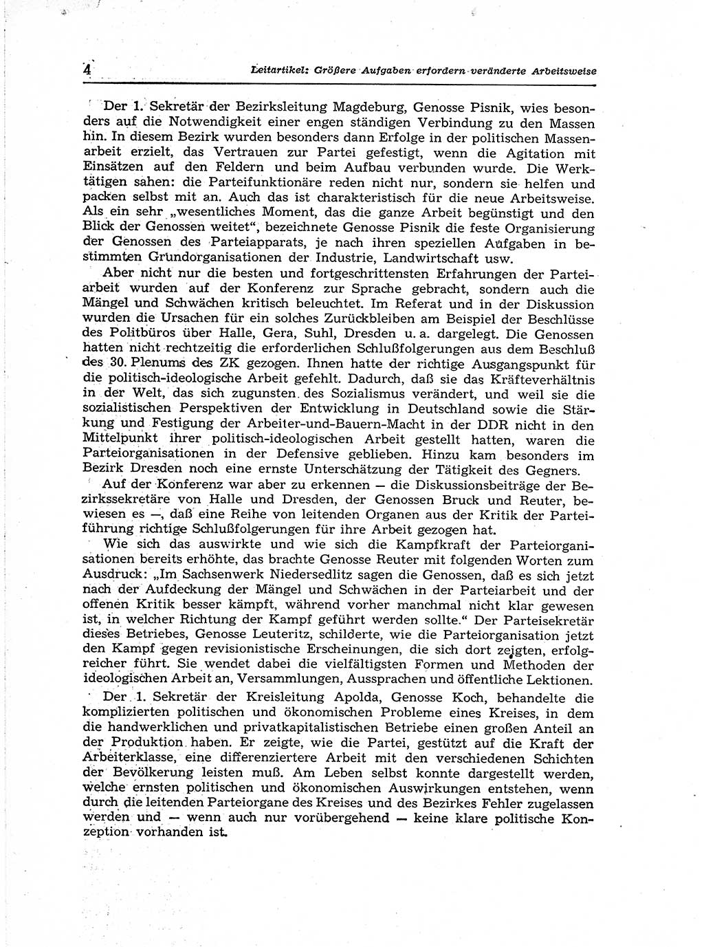 Neuer Weg (NW), Organ des Zentralkomitees (ZK) der SED (Sozialistische Einheitspartei Deutschlands) für Fragen des Parteiaufbaus und des Parteilebens, [Deutsche Demokratische Republik (DDR)] 13. Jahrgang 1958, Seite 4 (NW ZK SED DDR 1958, S. 4)