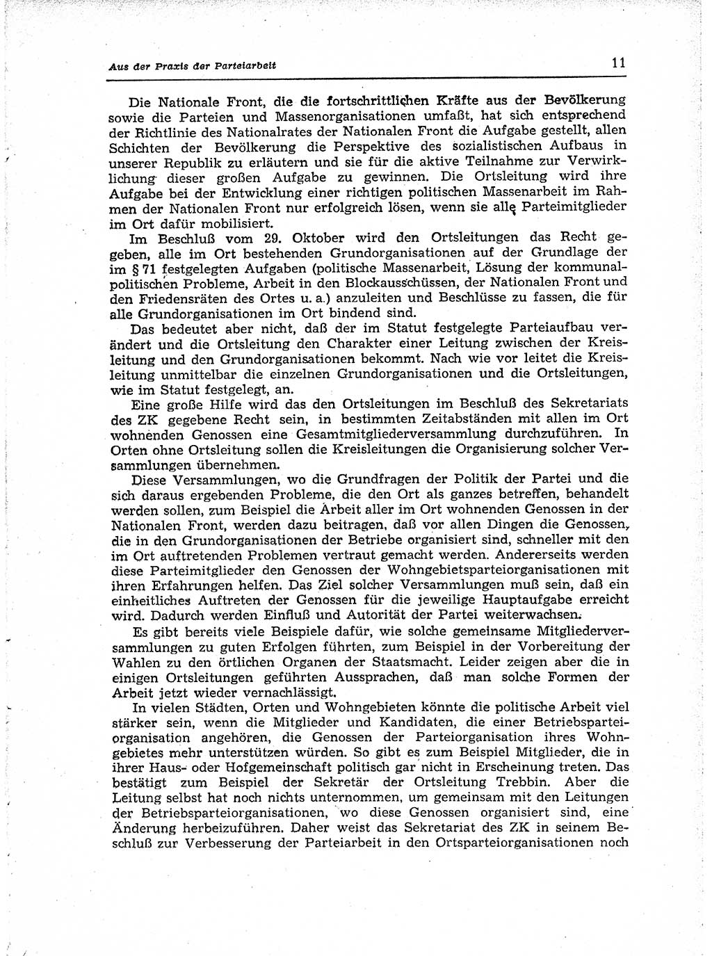 Neuer Weg (NW), Organ des Zentralkomitees (ZK) der SED (Sozialistische Einheitspartei Deutschlands) für Fragen des Parteiaufbaus und des Parteilebens, [Deutsche Demokratische Republik (DDR)] 13. Jahrgang 1958, Seite 11 (NW ZK SED DDR 1958, S. 11)