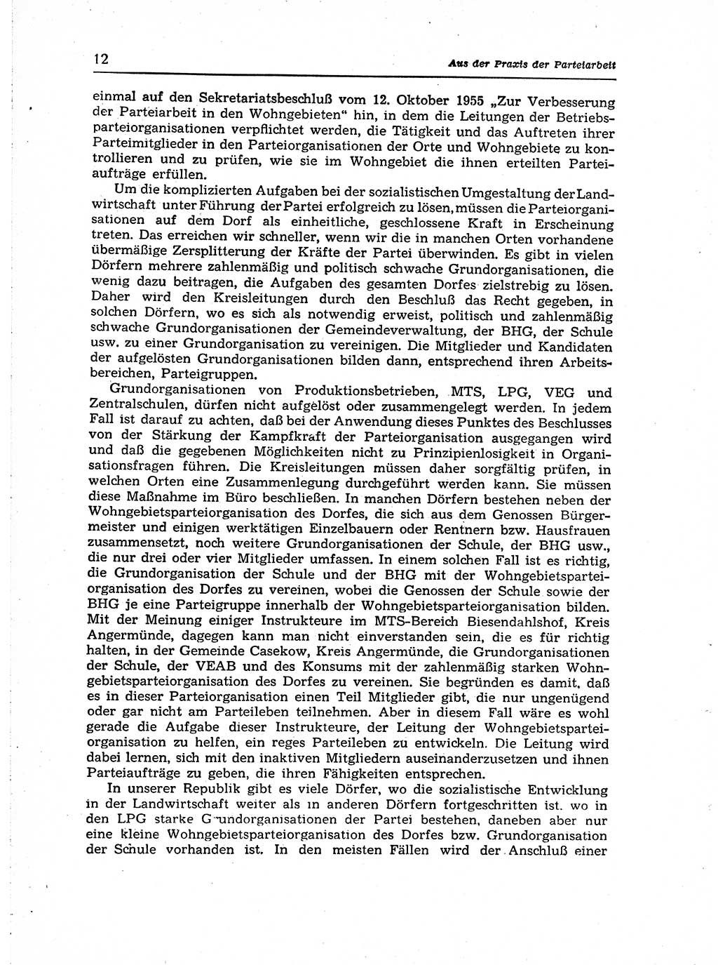 Neuer Weg (NW), Organ des Zentralkomitees (ZK) der SED (Sozialistische Einheitspartei Deutschlands) für Fragen des Parteiaufbaus und des Parteilebens, [Deutsche Demokratische Republik (DDR)] 13. Jahrgang 1958, Seite 12 (NW ZK SED DDR 1958, S. 12)