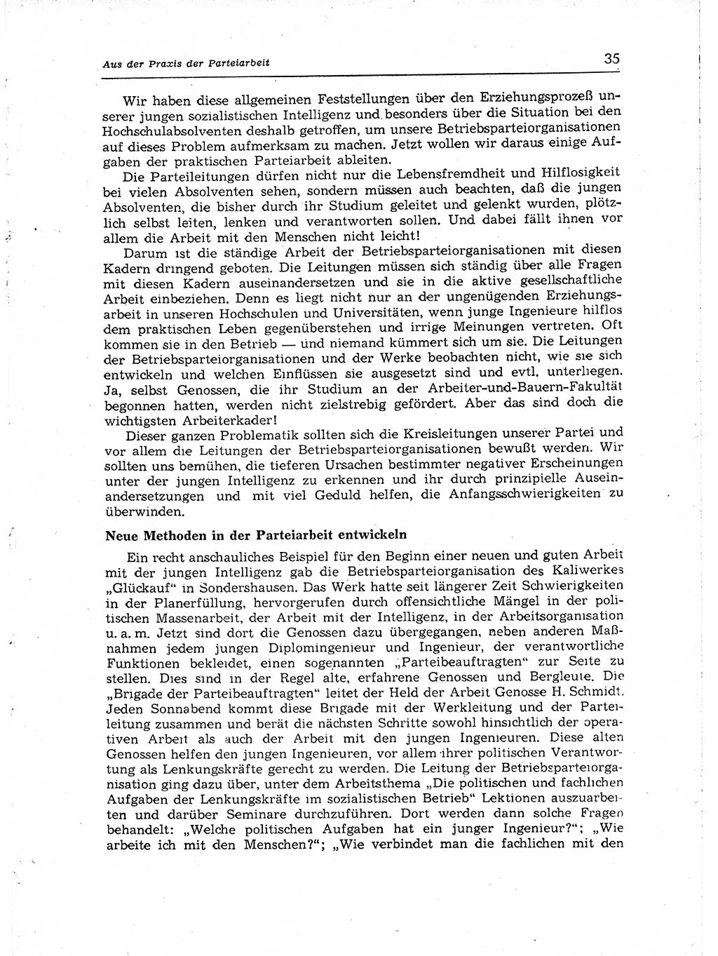 Neuer Weg (NW), Organ des Zentralkomitees (ZK) der SED (Sozialistische Einheitspartei Deutschlands) fÃ¼r Fragen des Parteiaufbaus und des Parteilebens, [Deutsche Demokratische Republik (DDR)] 13. Jahrgang 1958, Seite 35 (NW ZK SED DDR 1958, S. 35)