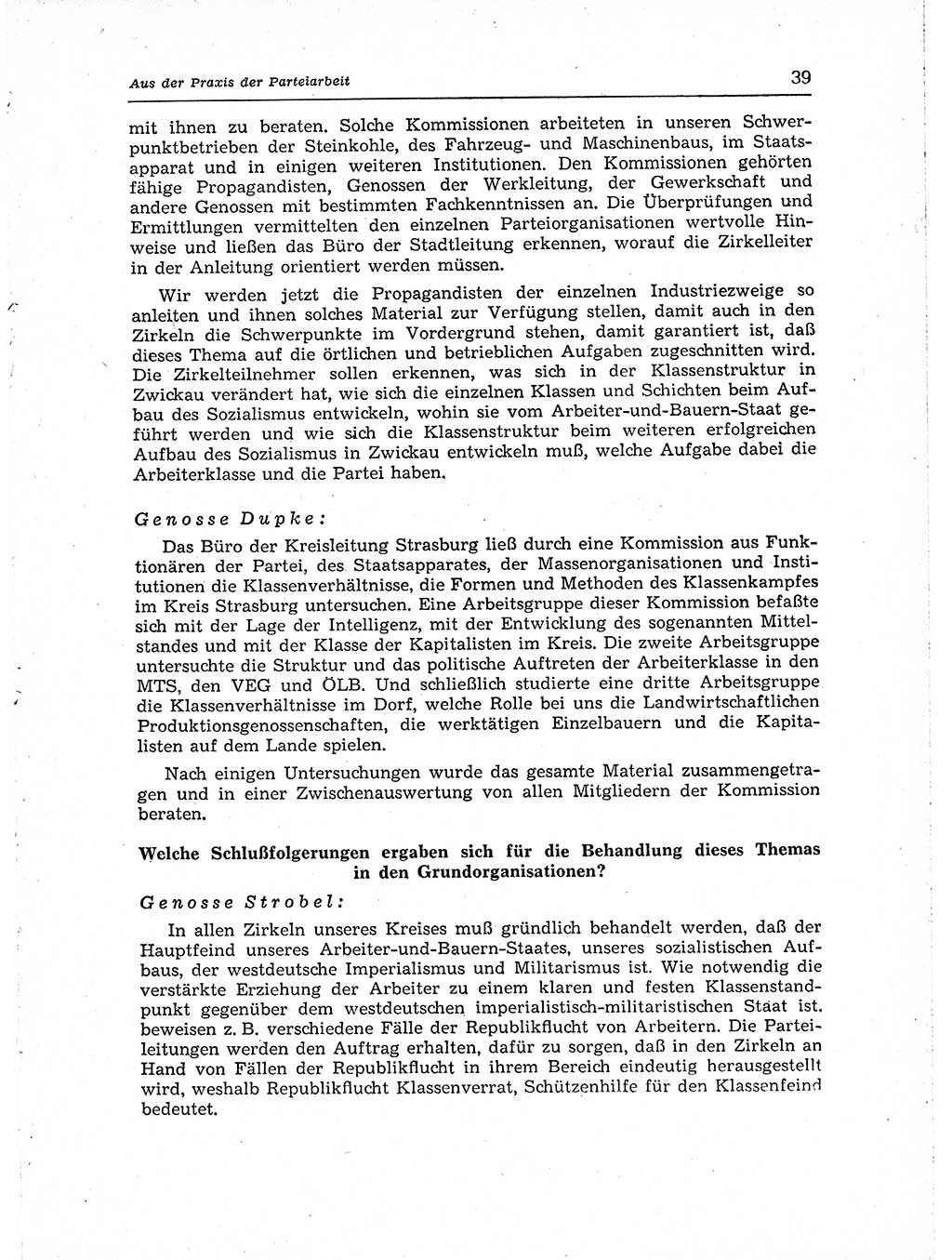 Neuer Weg (NW), Organ des Zentralkomitees (ZK) der SED (Sozialistische Einheitspartei Deutschlands) für Fragen des Parteiaufbaus und des Parteilebens, [Deutsche Demokratische Republik (DDR)] 13. Jahrgang 1958, Seite 39 (NW ZK SED DDR 1958, S. 39)