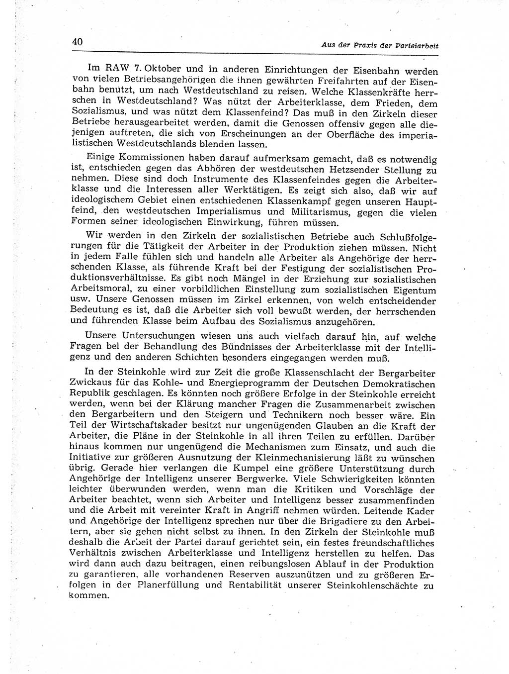 Neuer Weg (NW), Organ des Zentralkomitees (ZK) der SED (Sozialistische Einheitspartei Deutschlands) für Fragen des Parteiaufbaus und des Parteilebens, [Deutsche Demokratische Republik (DDR)] 13. Jahrgang 1958, Seite 40 (NW ZK SED DDR 1958, S. 40)