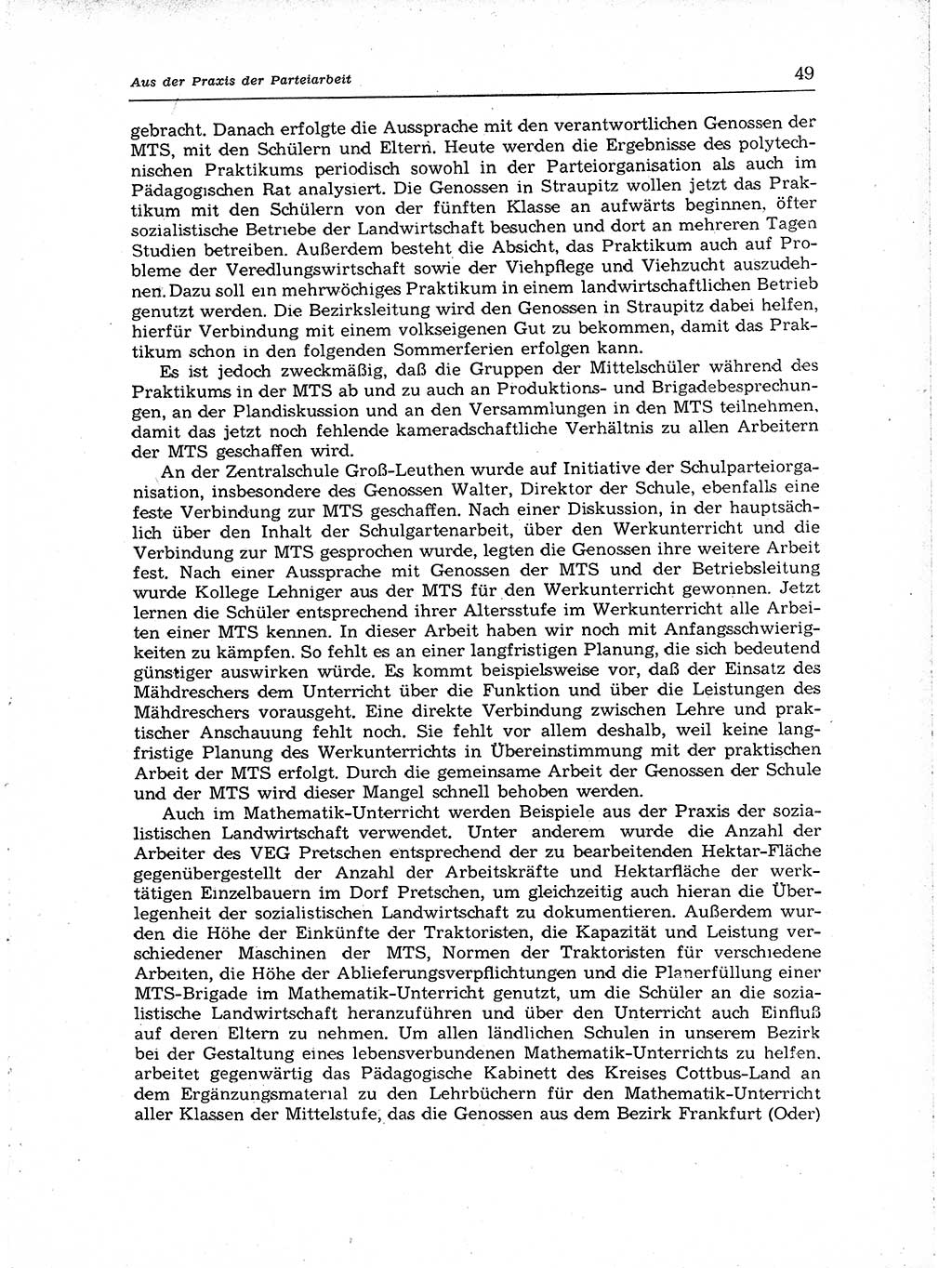 Neuer Weg (NW), Organ des Zentralkomitees (ZK) der SED (Sozialistische Einheitspartei Deutschlands) für Fragen des Parteiaufbaus und des Parteilebens, [Deutsche Demokratische Republik (DDR)] 13. Jahrgang 1958, Seite 49 (NW ZK SED DDR 1958, S. 49)