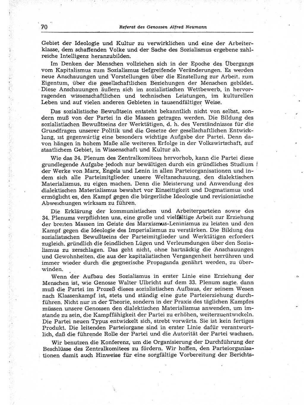 Neuer Weg (NW), Organ des Zentralkomitees (ZK) der SED (Sozialistische Einheitspartei Deutschlands) für Fragen des Parteiaufbaus und des Parteilebens, [Deutsche Demokratische Republik (DDR)] 13. Jahrgang 1958, Seite 70 (NW ZK SED DDR 1958, S. 70)