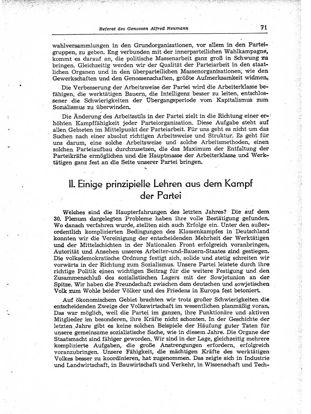 Neuer Weg (NW), Organ des Zentralkomitees (ZK) der SED (Sozialistische Einheitspartei Deutschlands) für Fragen des Parteiaufbaus und des Parteilebens, [Deutsche Demokratische Republik (DDR)] 13. Jahrgang 1958, Seite 71 (NW ZK SED DDR 1958, S. 71)