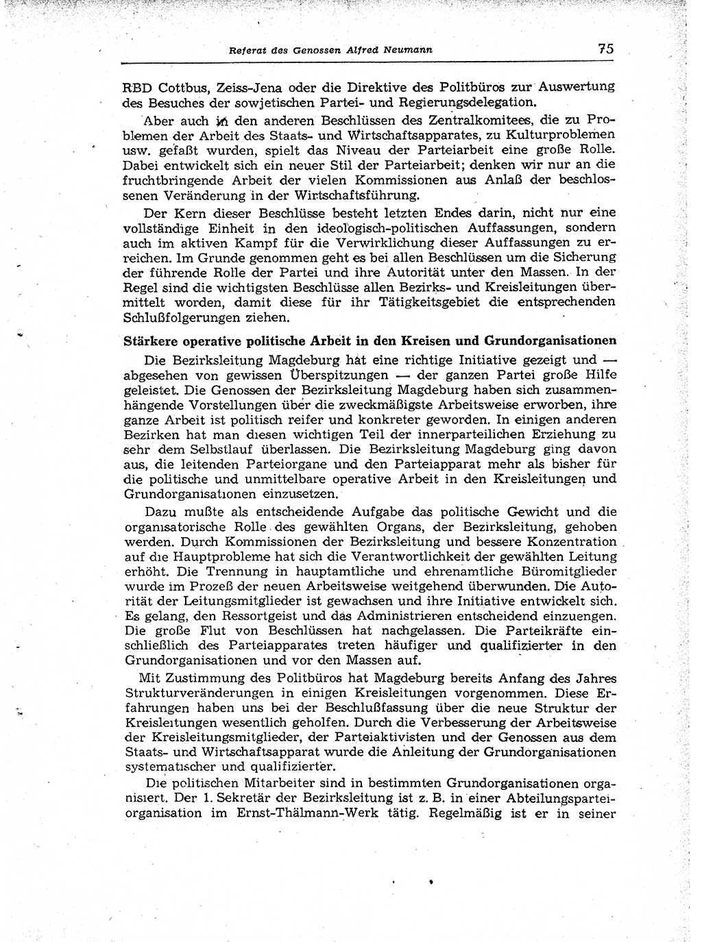 Neuer Weg (NW), Organ des Zentralkomitees (ZK) der SED (Sozialistische Einheitspartei Deutschlands) für Fragen des Parteiaufbaus und des Parteilebens, [Deutsche Demokratische Republik (DDR)] 13. Jahrgang 1958, Seite 75 (NW ZK SED DDR 1958, S. 75)