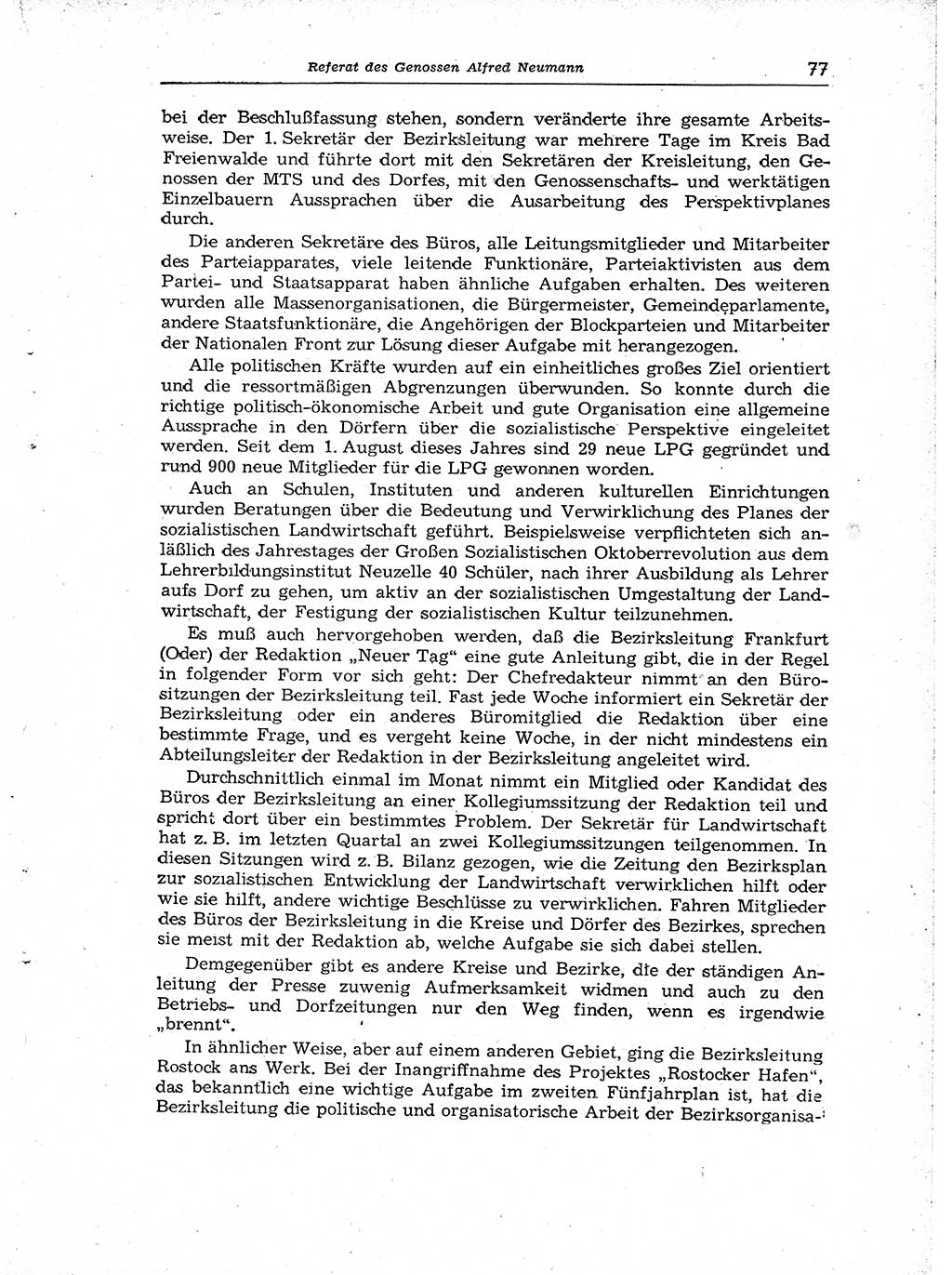 Neuer Weg (NW), Organ des Zentralkomitees (ZK) der SED (Sozialistische Einheitspartei Deutschlands) für Fragen des Parteiaufbaus und des Parteilebens, [Deutsche Demokratische Republik (DDR)] 13. Jahrgang 1958, Seite 77 (NW ZK SED DDR 1958, S. 77)