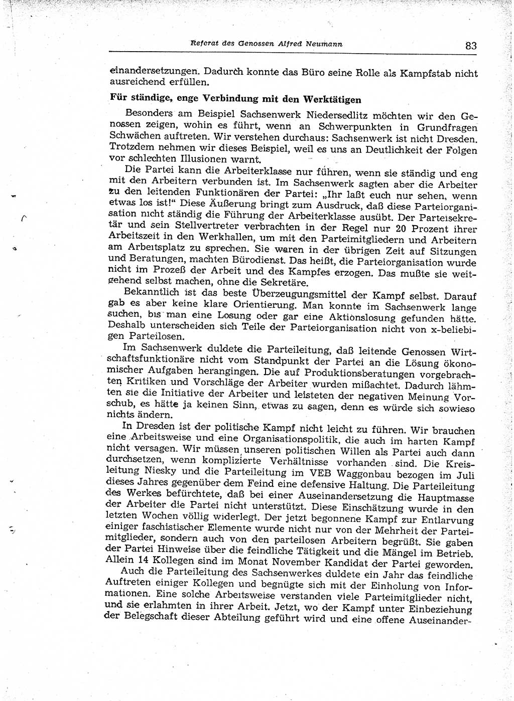 Neuer Weg (NW), Organ des Zentralkomitees (ZK) der SED (Sozialistische Einheitspartei Deutschlands) für Fragen des Parteiaufbaus und des Parteilebens, [Deutsche Demokratische Republik (DDR)] 13. Jahrgang 1958, Seite 83 (NW ZK SED DDR 1958, S. 83)